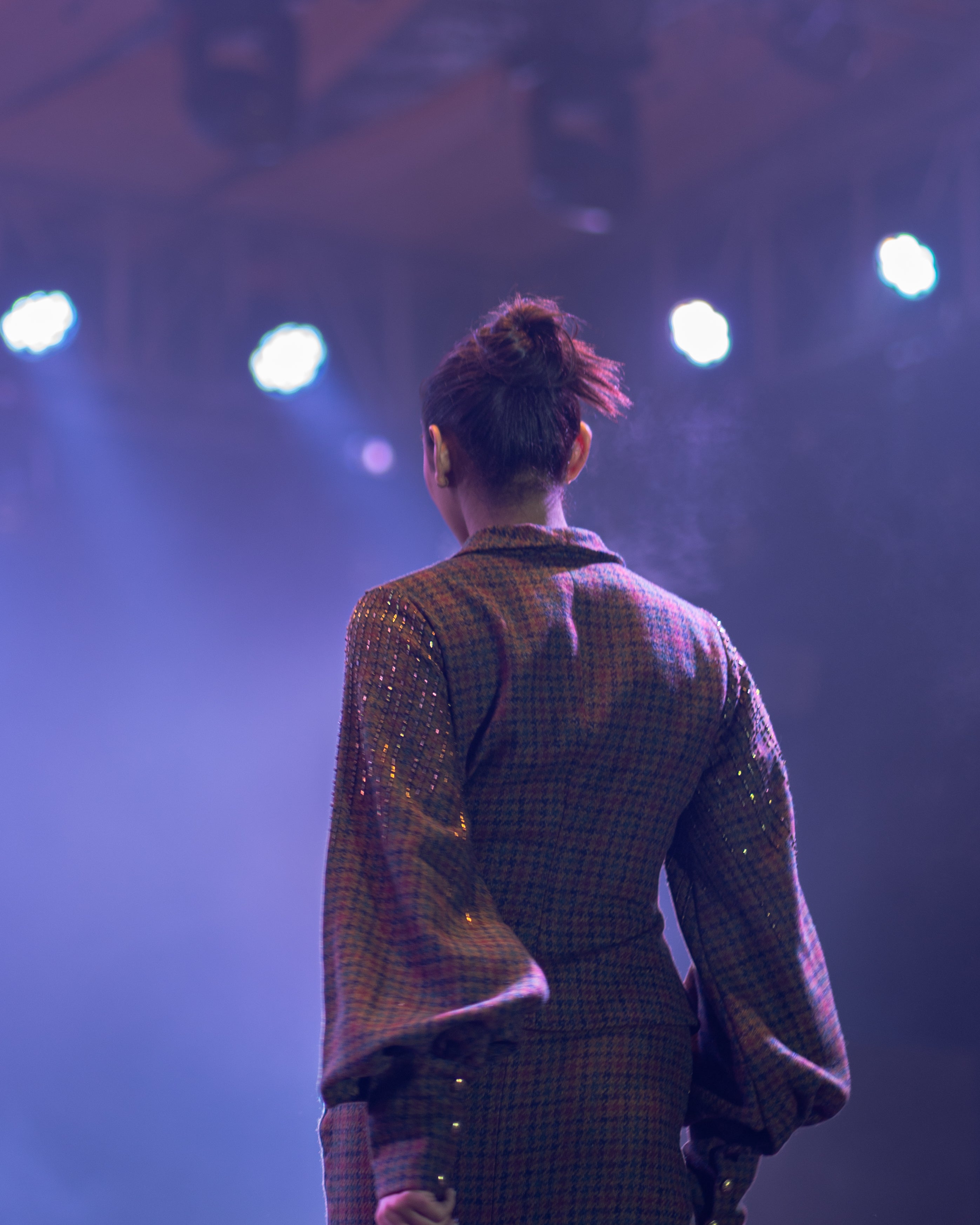 The Lady Jacket in Brown Checkered Pure Wool - Luxury Outerwear