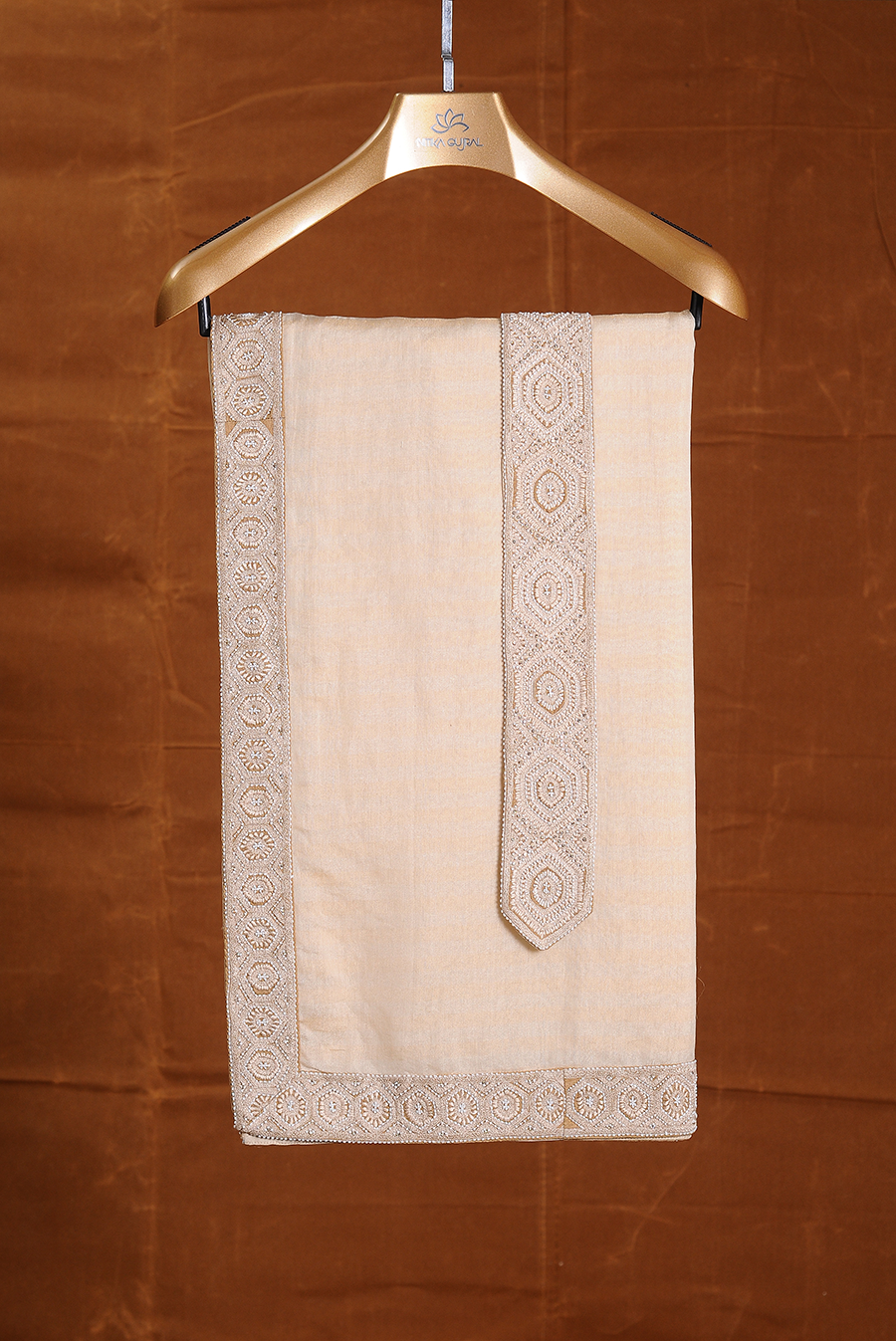 MUSTARD MATKA SILK  EMBROIDERED SHERWANI  KURTA CHURIDAR SET