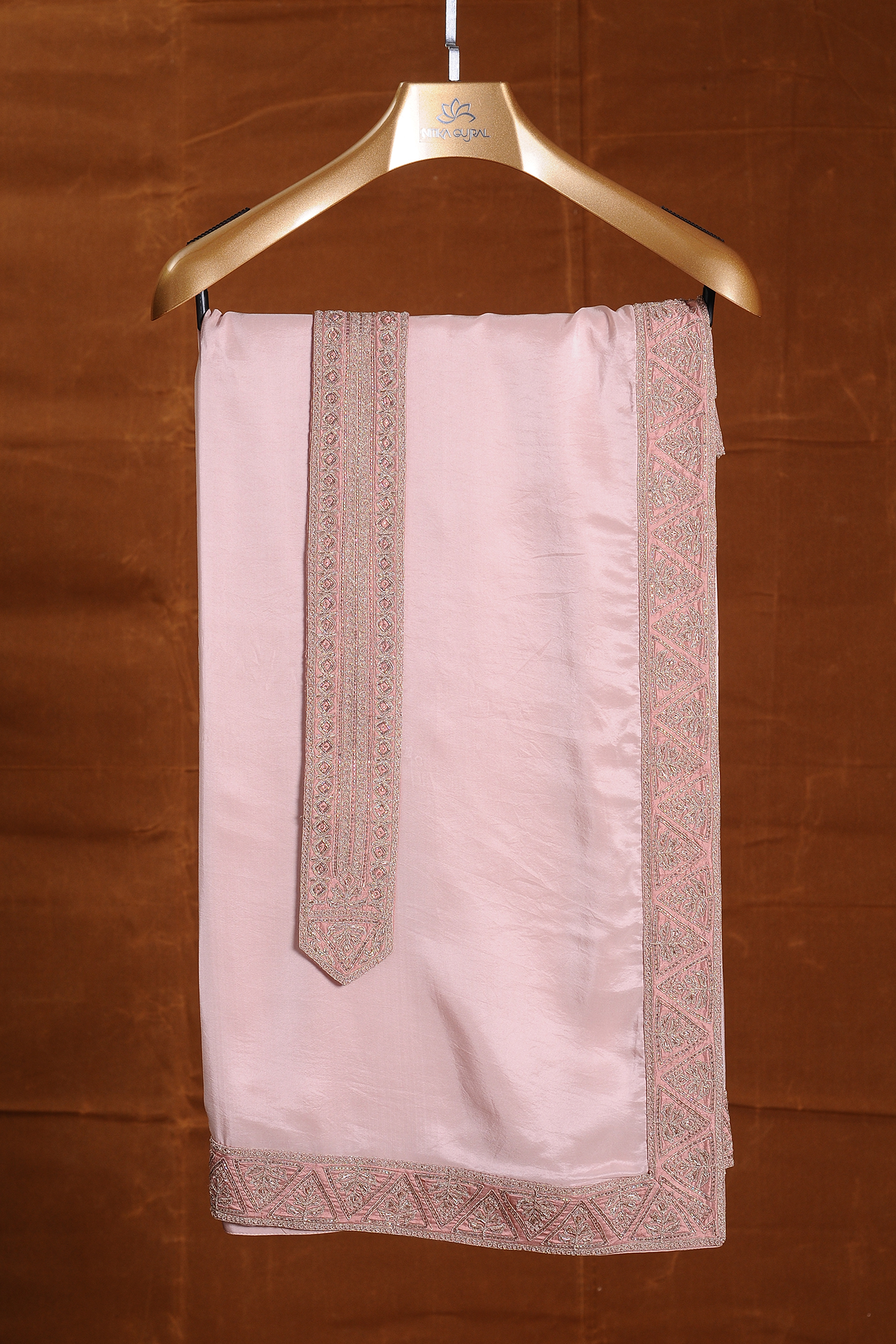 MULBERRY OMBREY DYED RAW SILK SHERWANI KURTA CHURIDAR SET