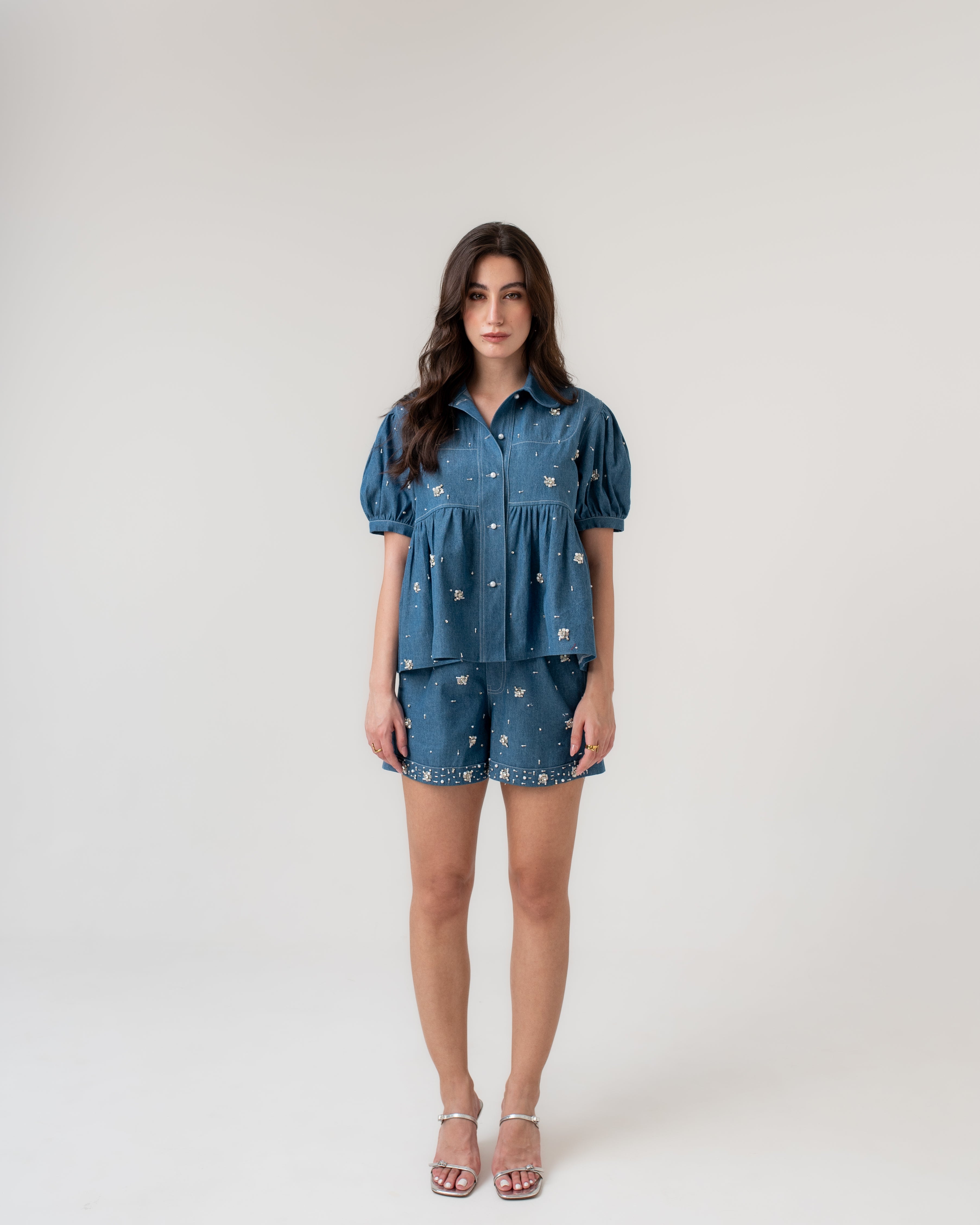 Bijou Top and Shorts Co-ord Set