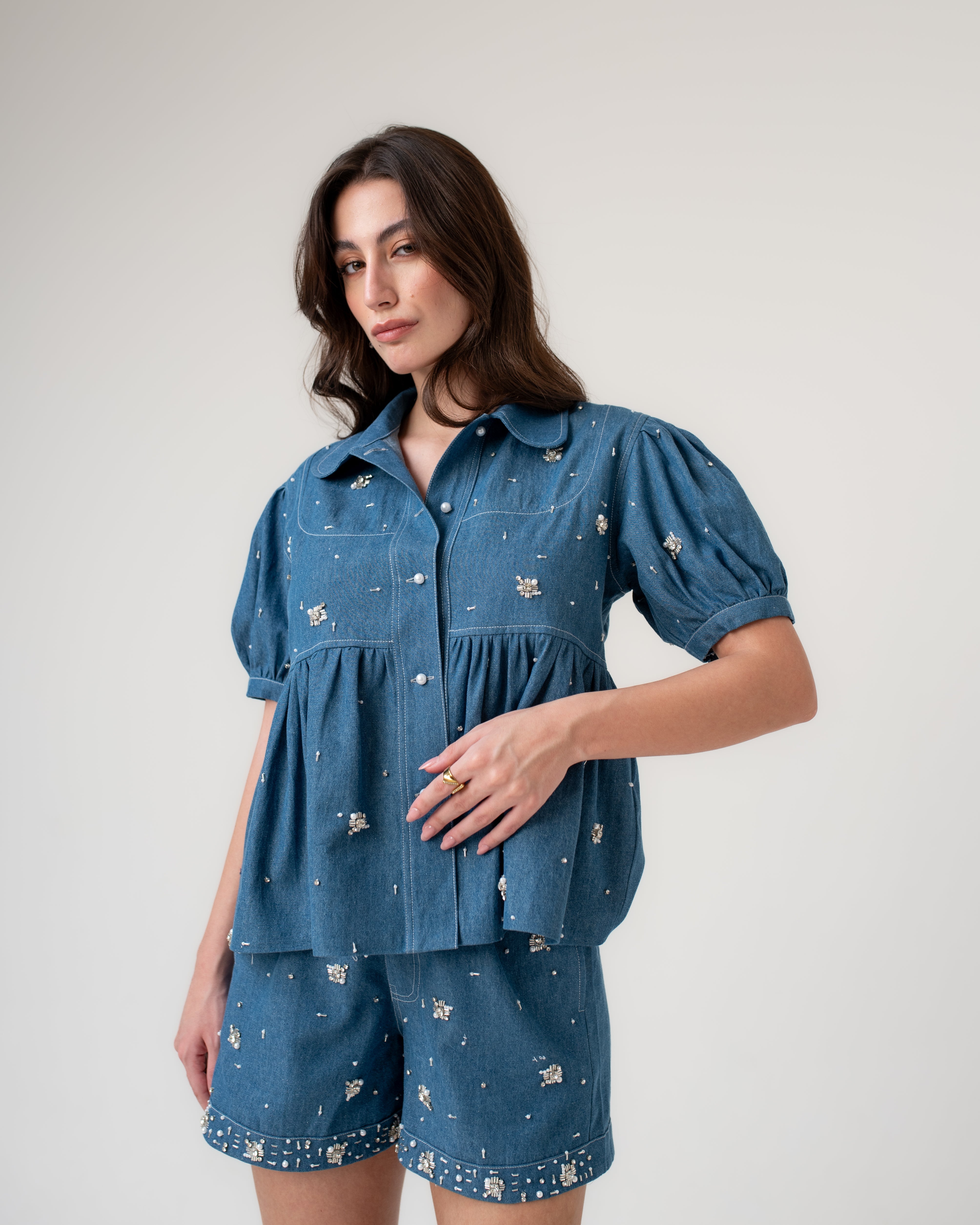 Bijou Puff-Sleeved Top