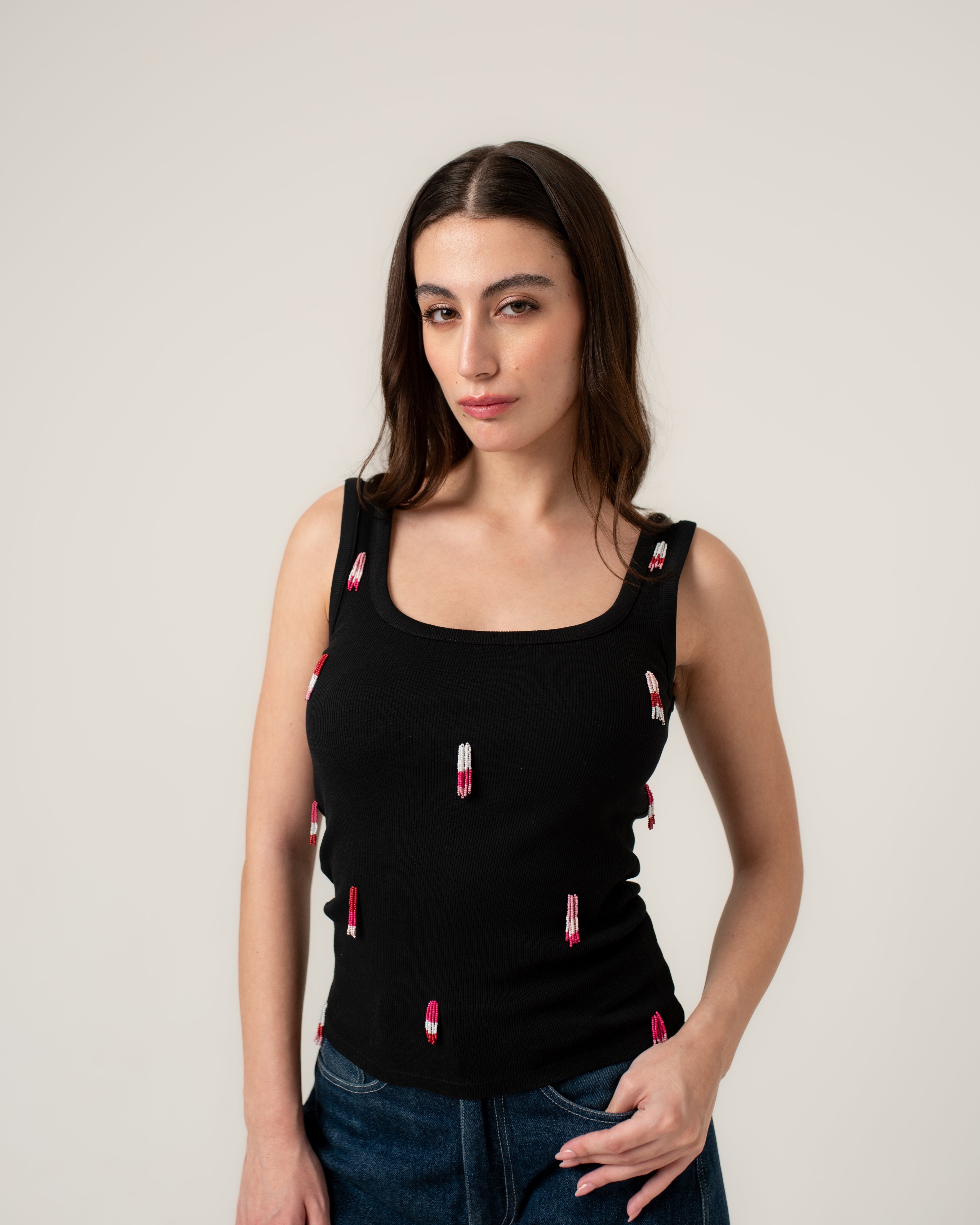 Candy stripe tank top