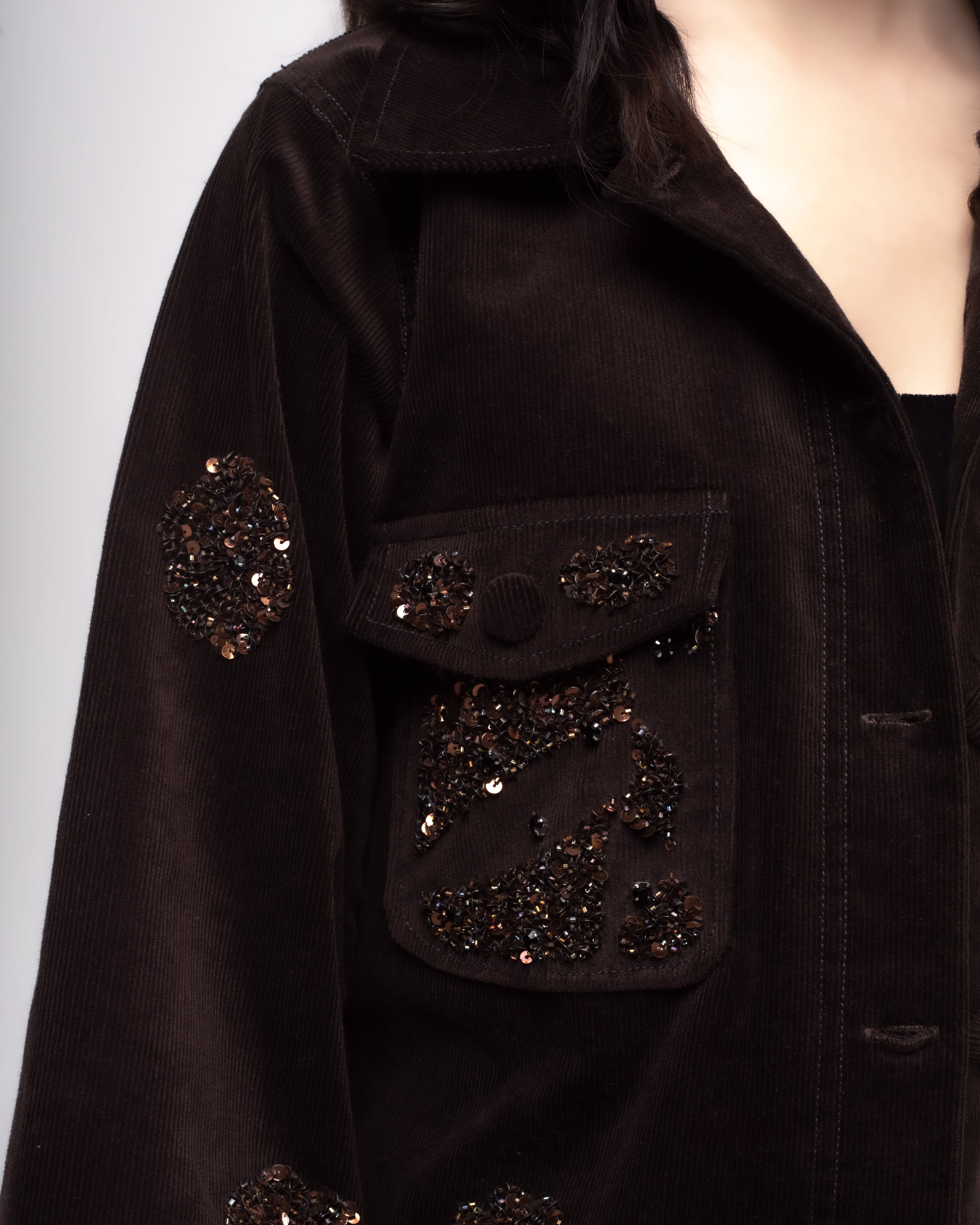 Embellished corduroy jacket