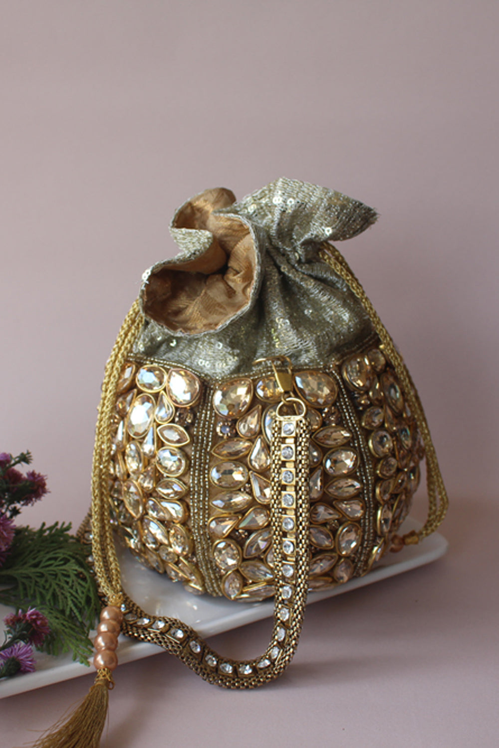 Diamond Bucket (Gold) - Auraya Fashion - Nayaab by Sonia - 