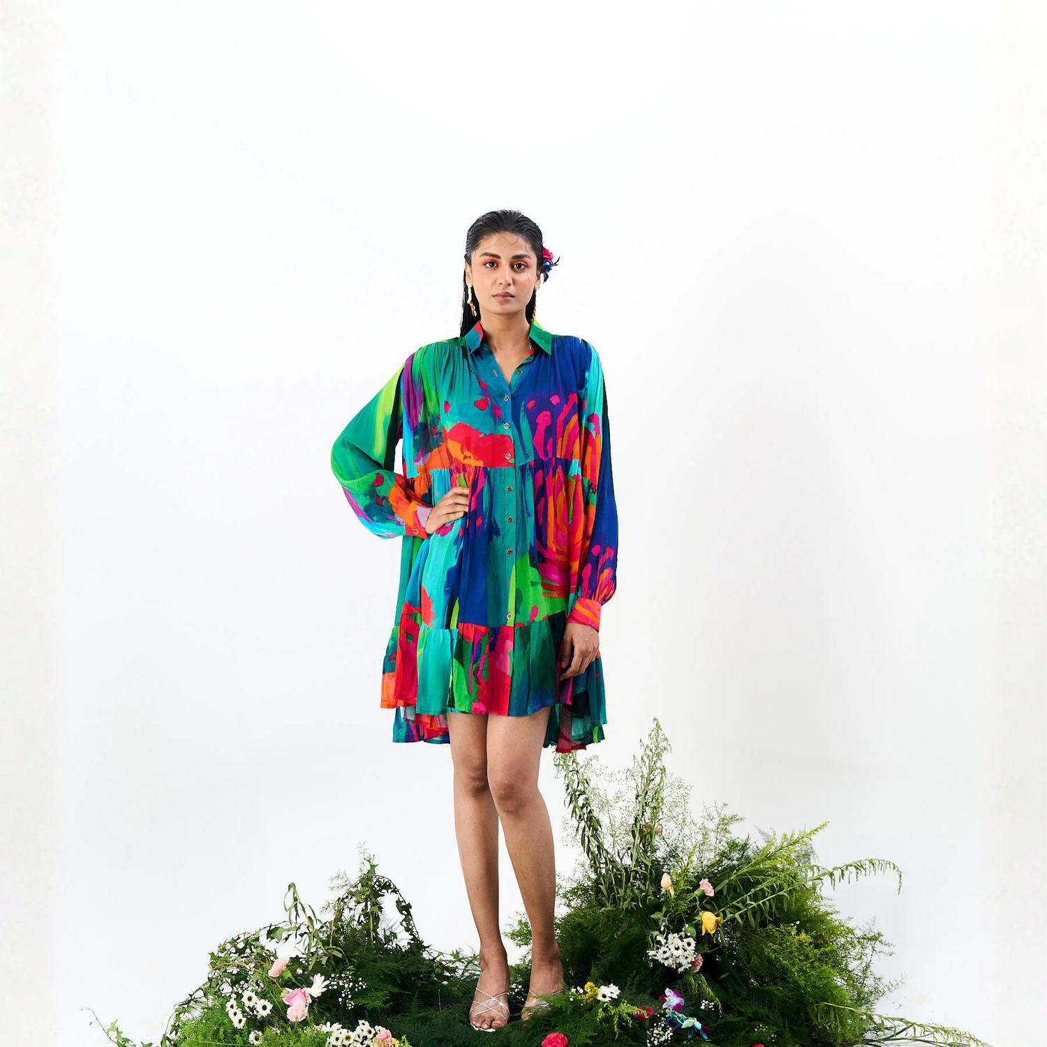 High Neck Halter Dress - Auraya Fashion - Abhishek Sharma - #tag1# - #tag2# - #tag3# - #tag3#