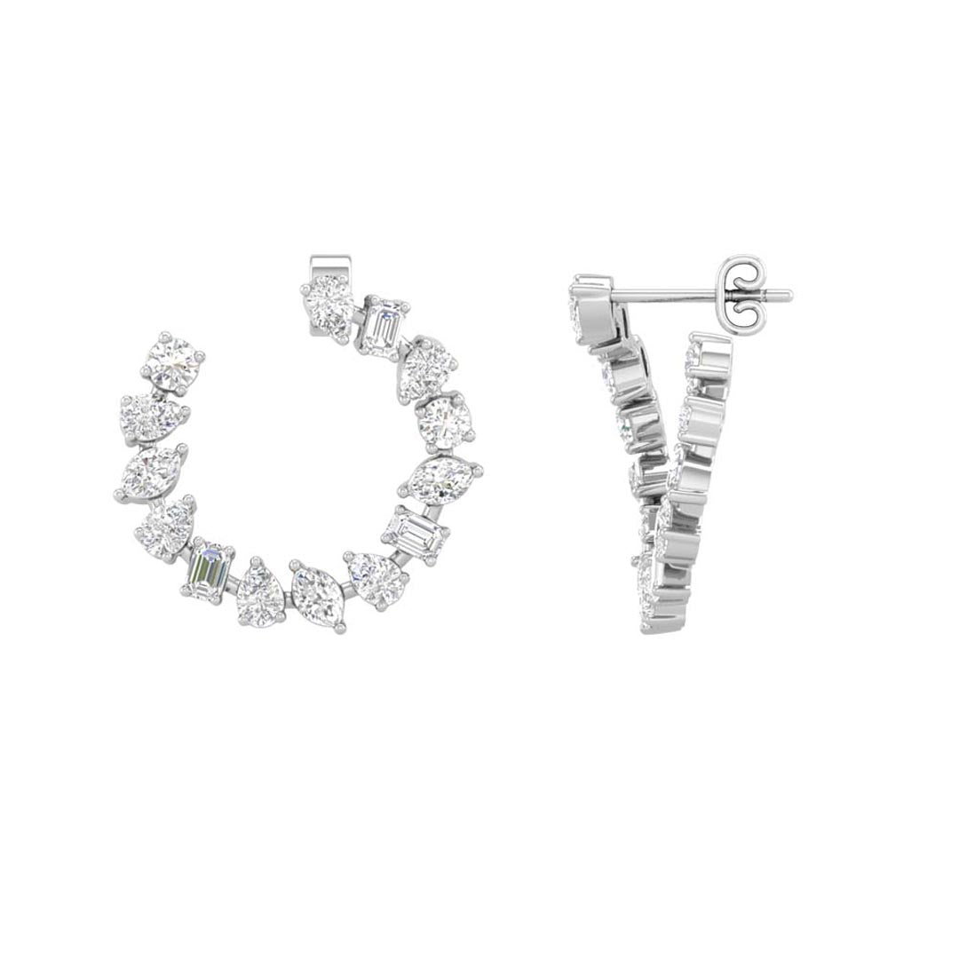 Multi Shape Open Hoop Earrings