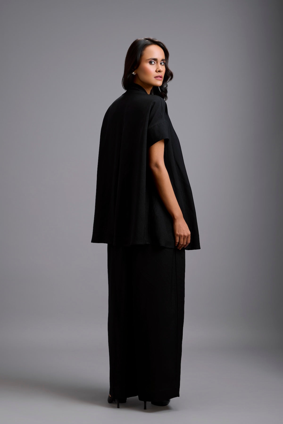 Wide-Leg Jumpsuit with Embellished Buttons