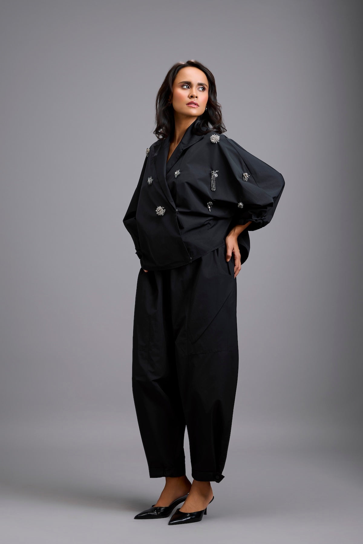 Tapered Drop-Crotch Pants