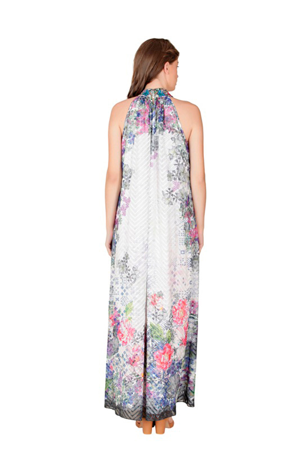 Halter Neck Maxi Dress - Auraya Fashion -  - #tag1# - #tag2# - #tag3# - #tag3#