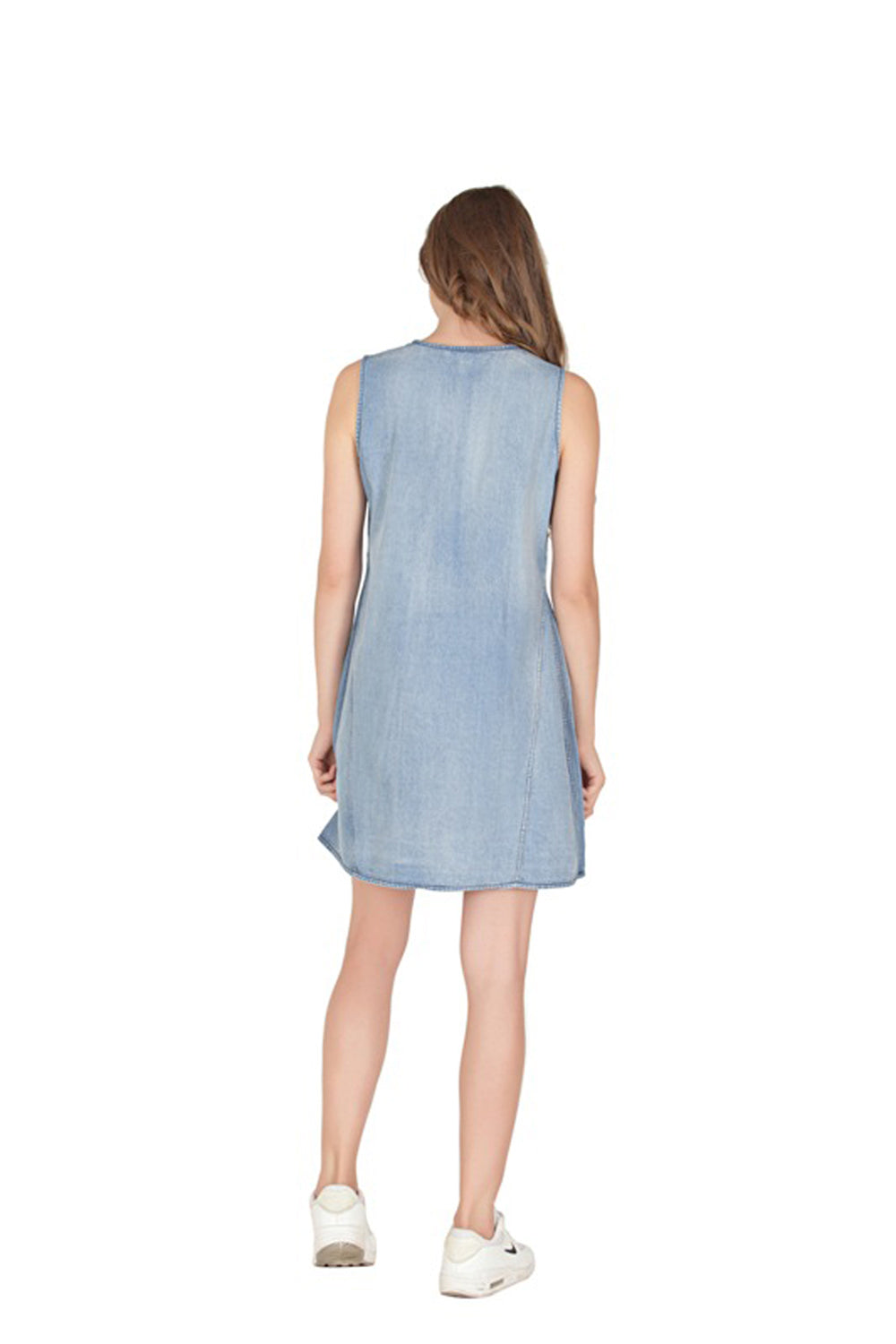 Sleeveless Denim Shift Dress