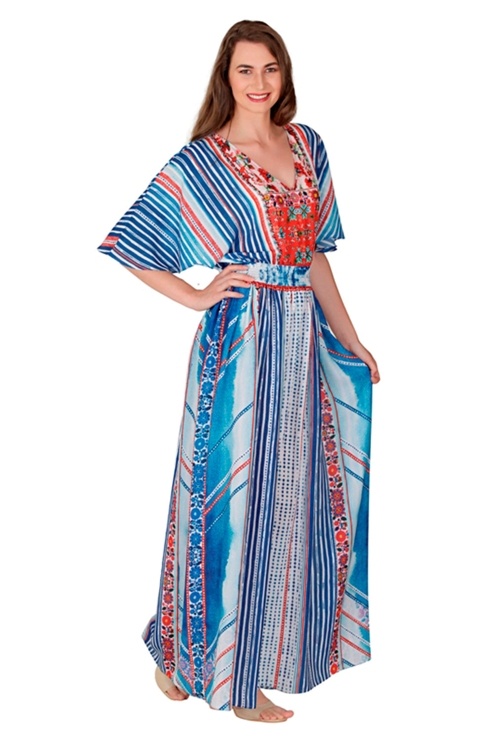 Kimono Sleeve Maxi Dress