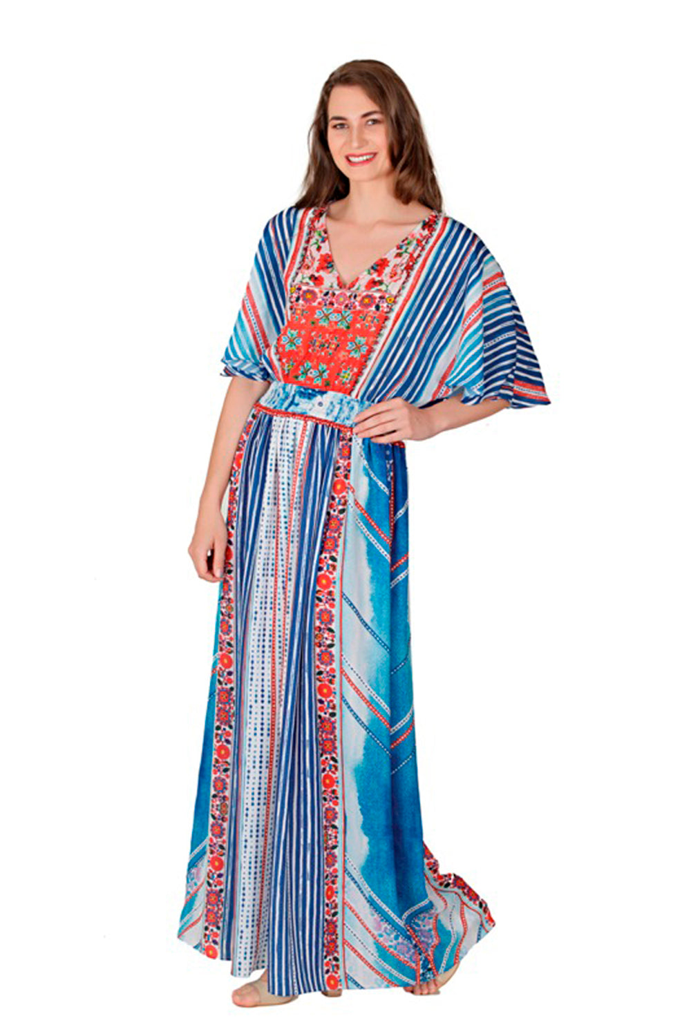 Kimono Sleeve Maxi Dress