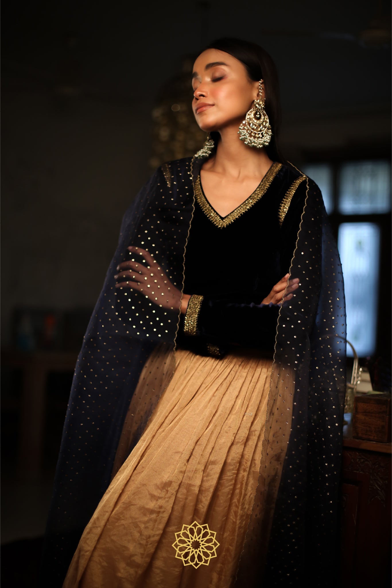 ERUM EMBROIDERED LEHENGA SET