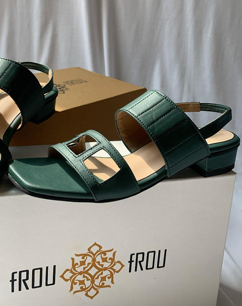 Bria Sandals, Forest Green