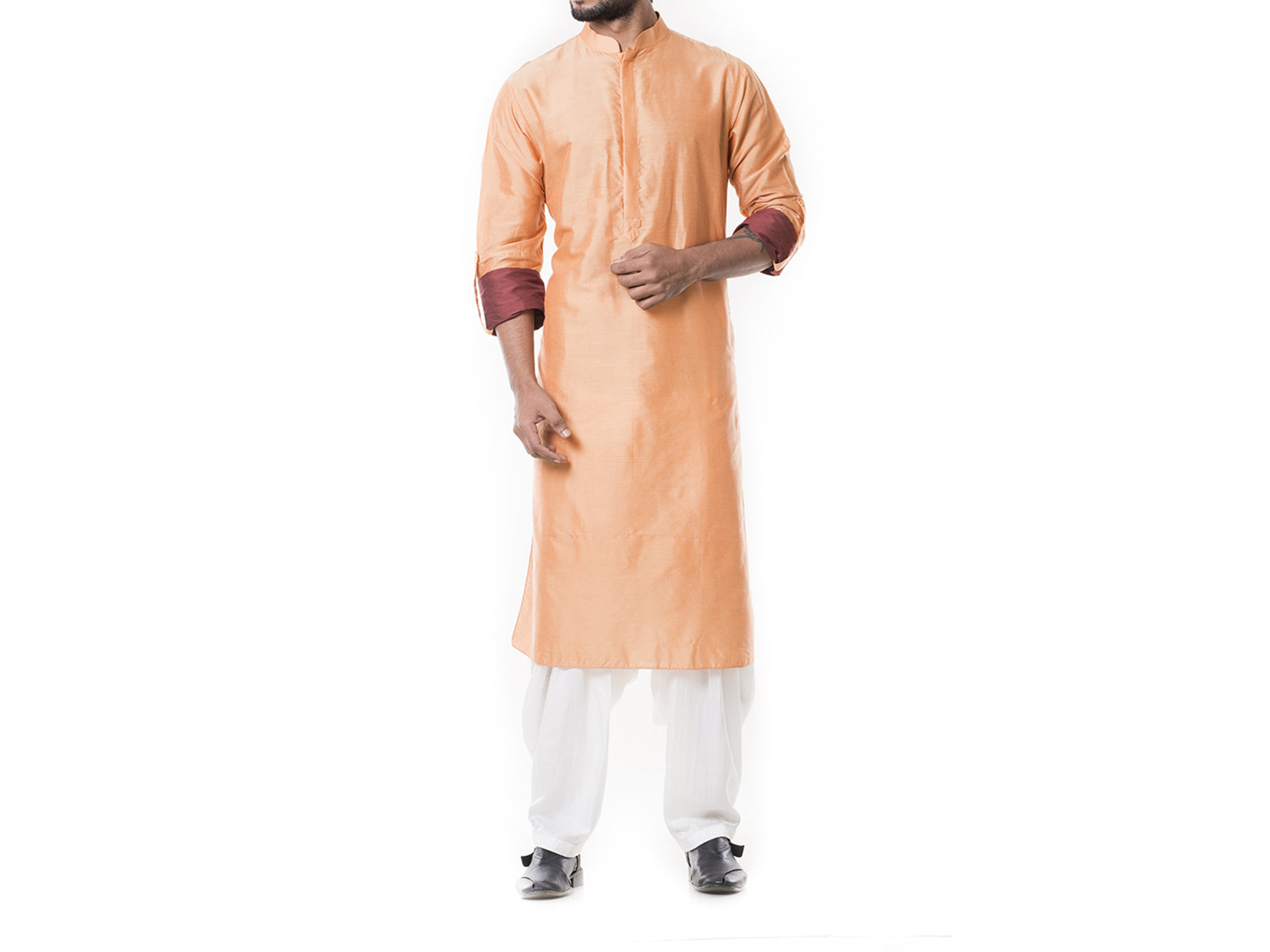 Peach Pathani Set