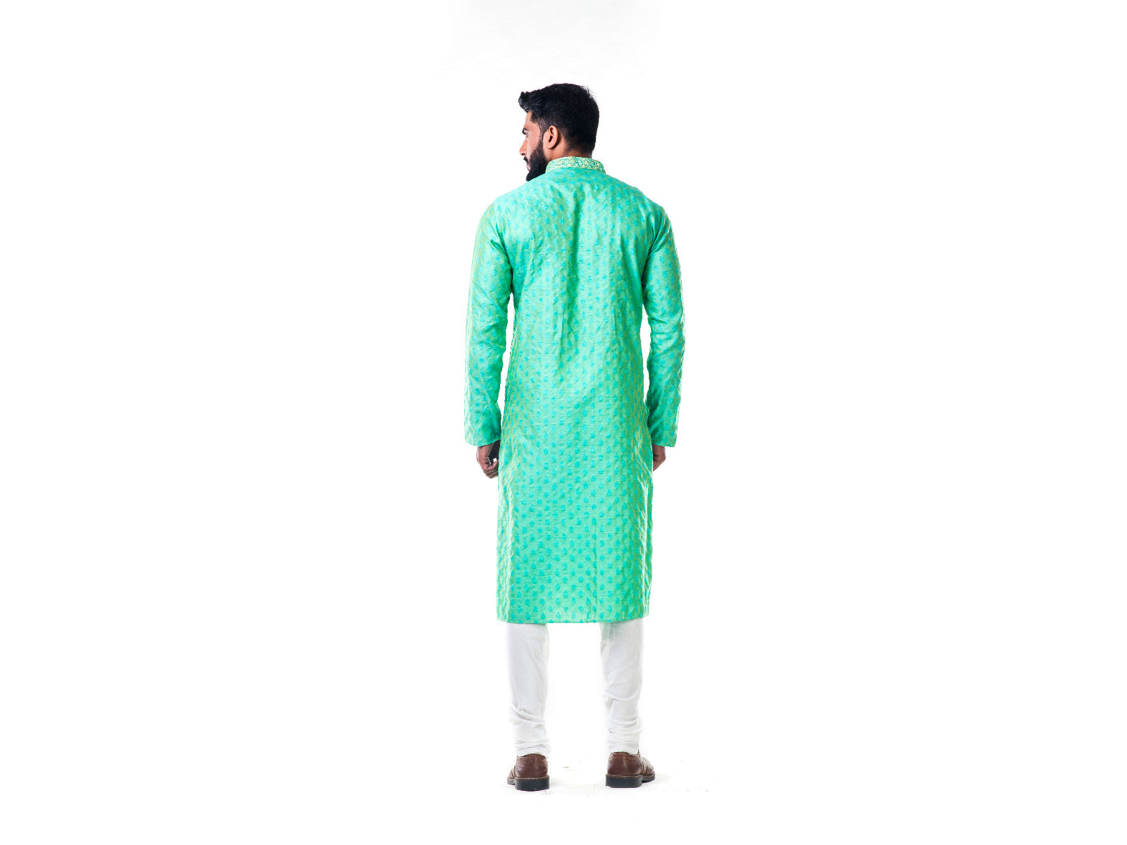 Pastel Green Thread Embroidery Kurta Set