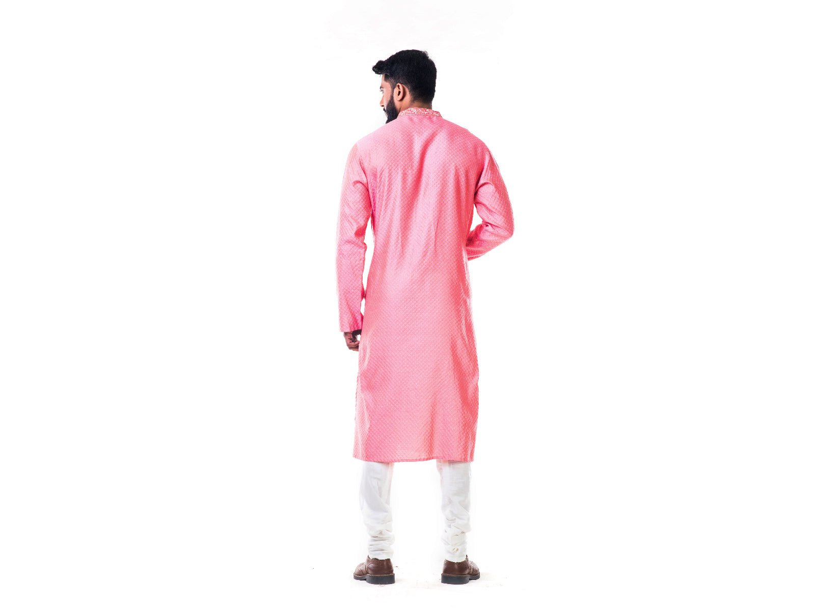 Pastel Pink Thread Embroidery Kurta Set