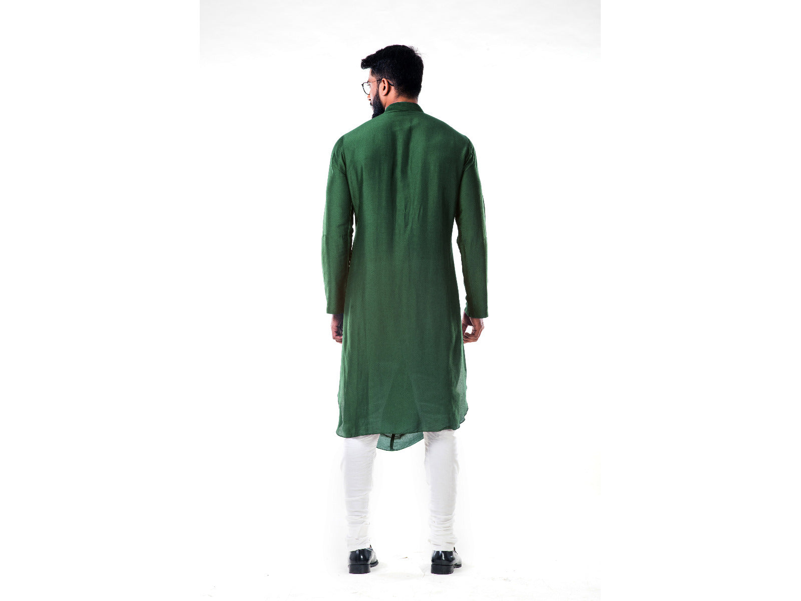 Green Double Cowl Kurta Set