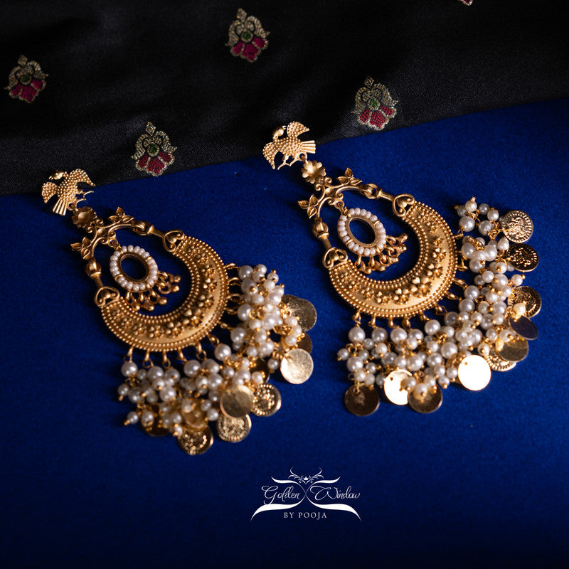 Image of GOLDEN GALA CRESCENT EARRINGS