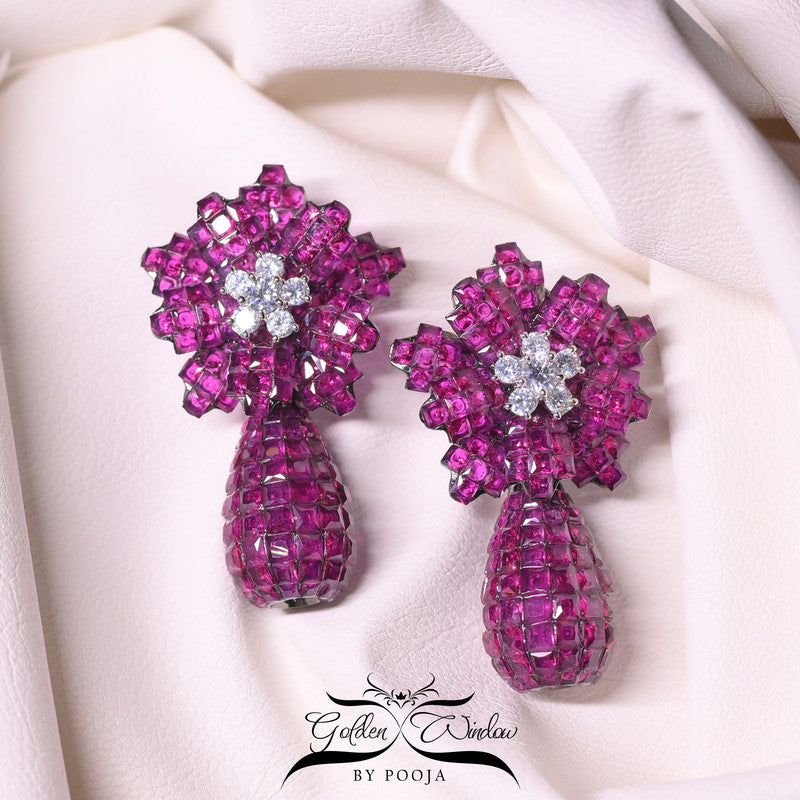 Image of Regal Flower Earrings