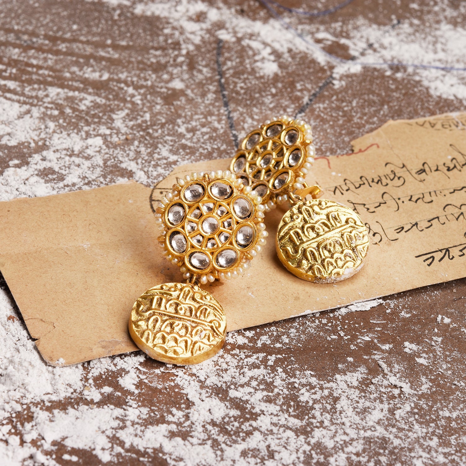 MOHAR POLKI BRANCHED EARRINGS