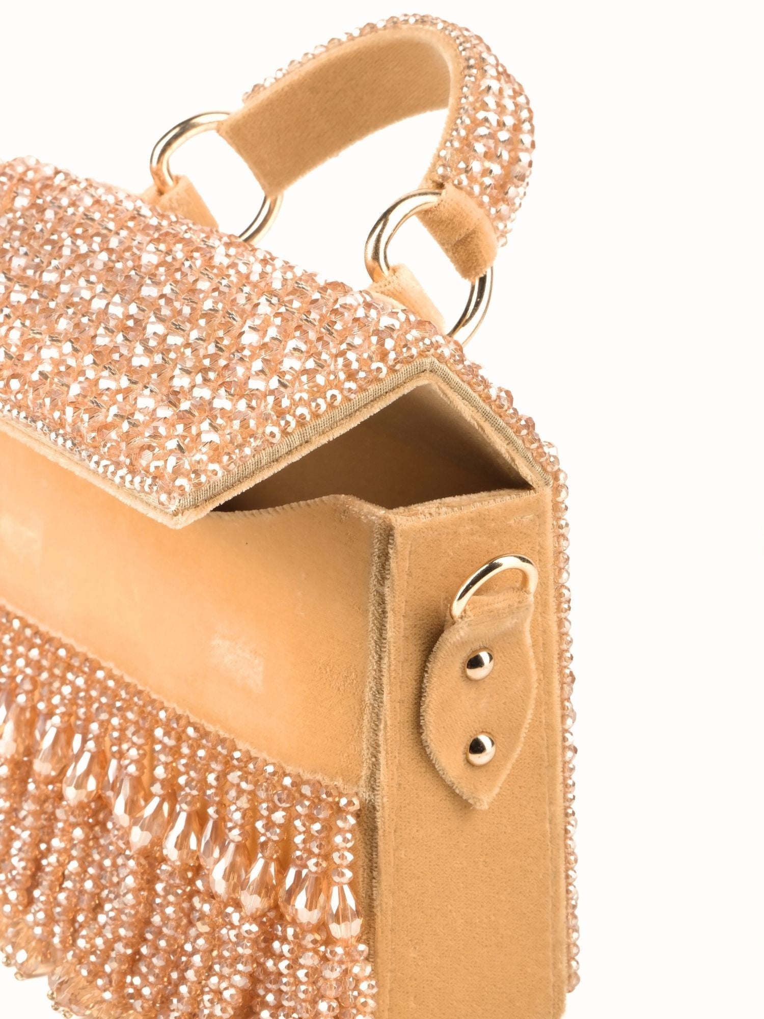 Melody Golden Embellished Box Bag