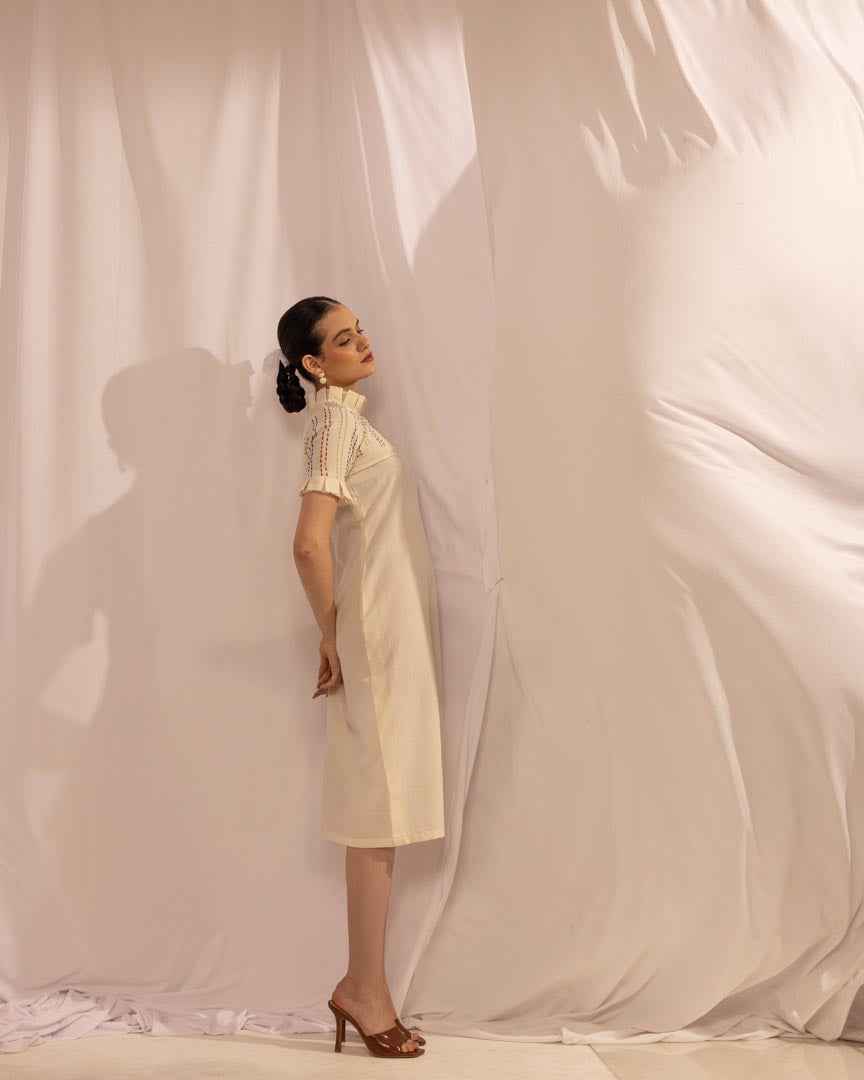 Image of Pleated Midi Dress