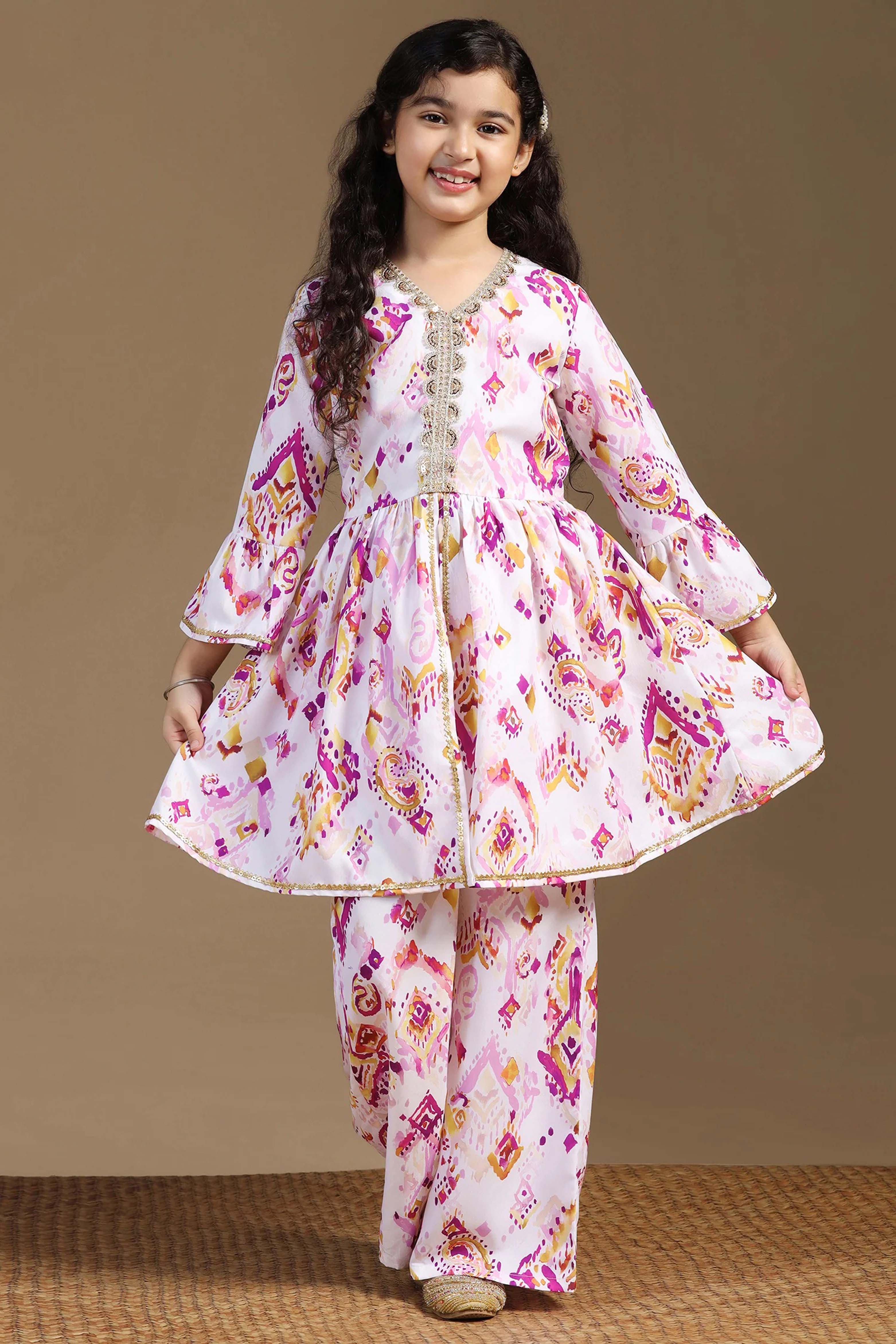Peplum Style Kurta With Palazzo