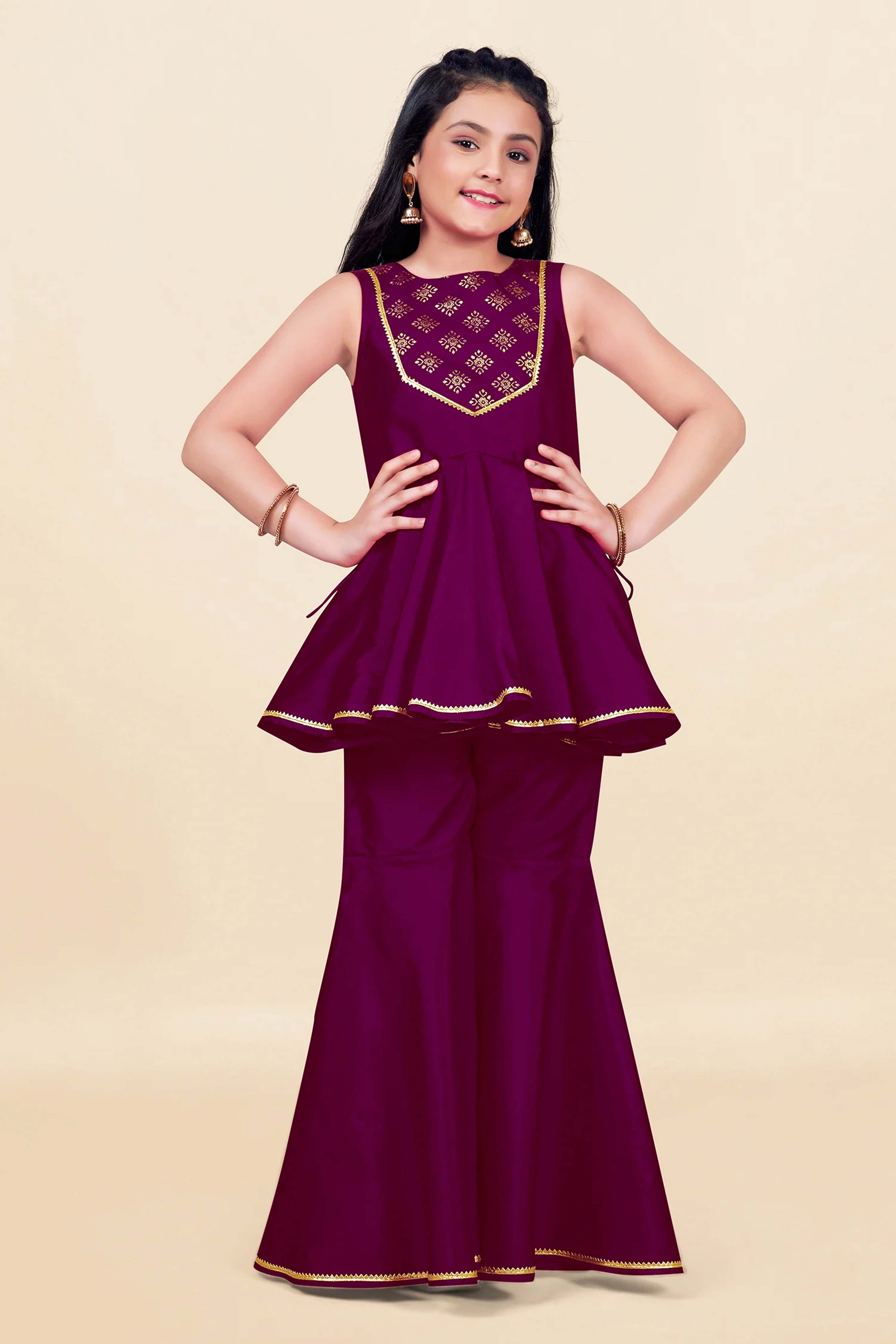 Peplum Style Kurta With Palazzo