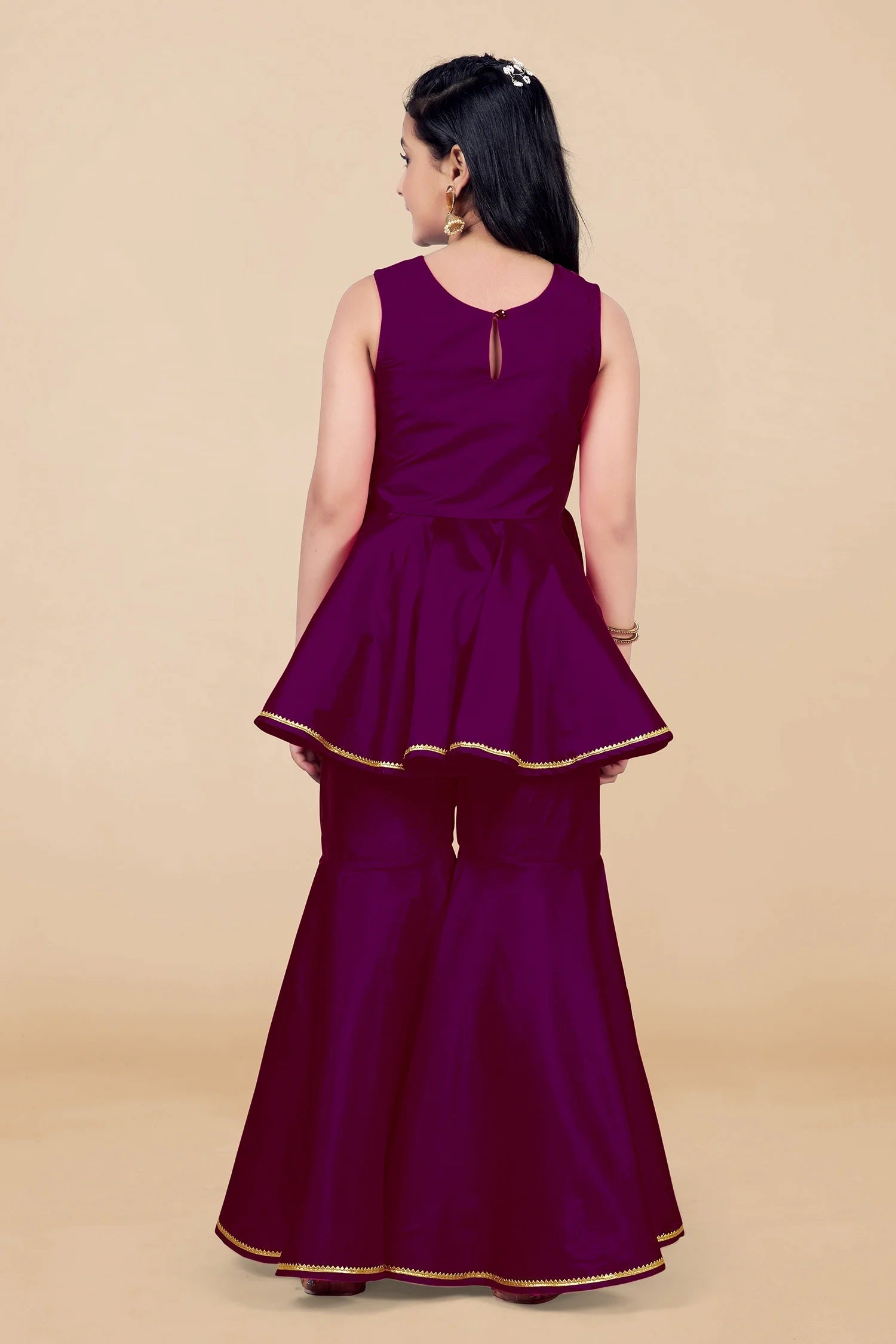 Peplum Style Kurta With Palazzo