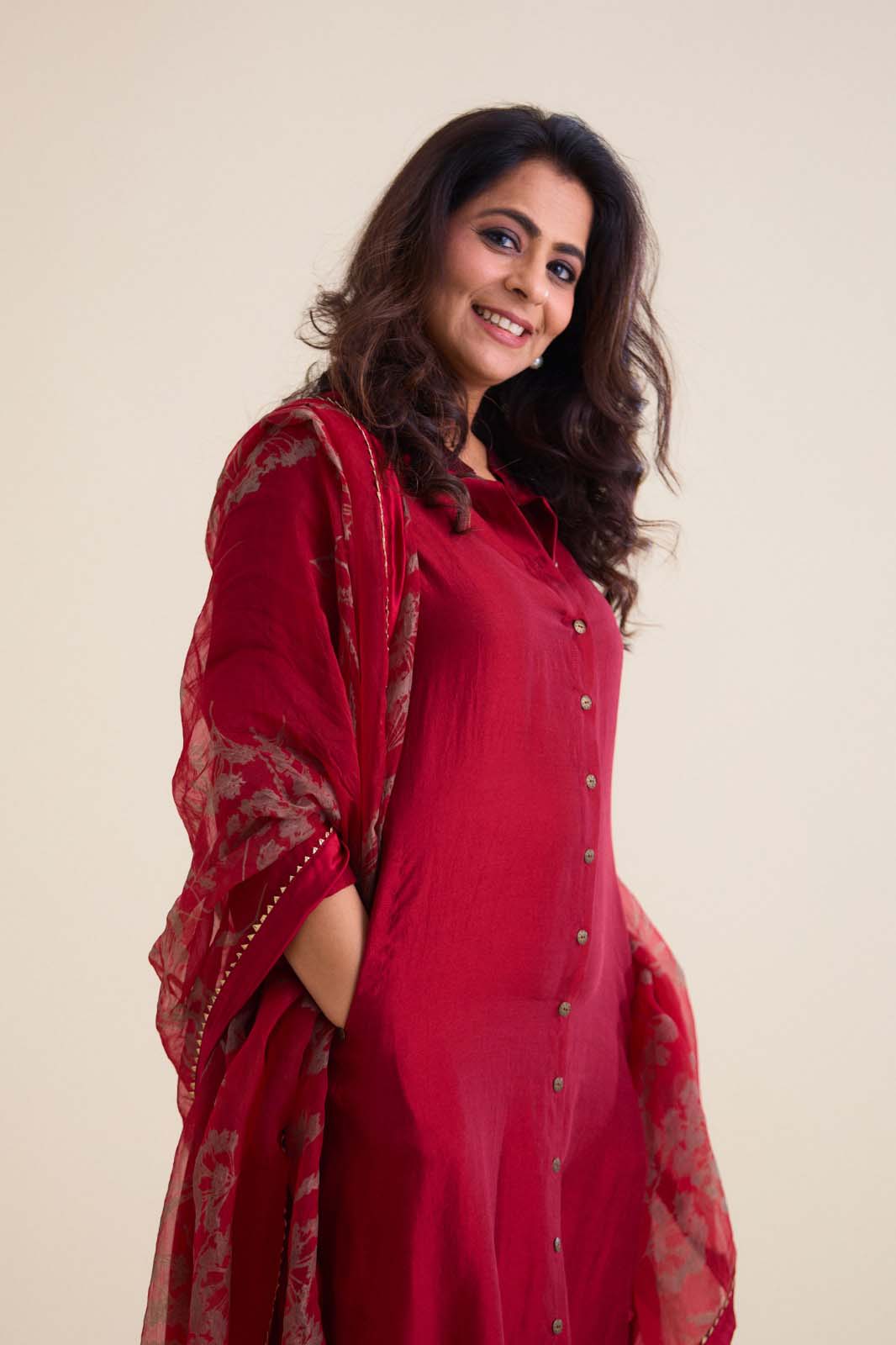 Roza Kurta Set with dupattaW5RDSIRZKU-01