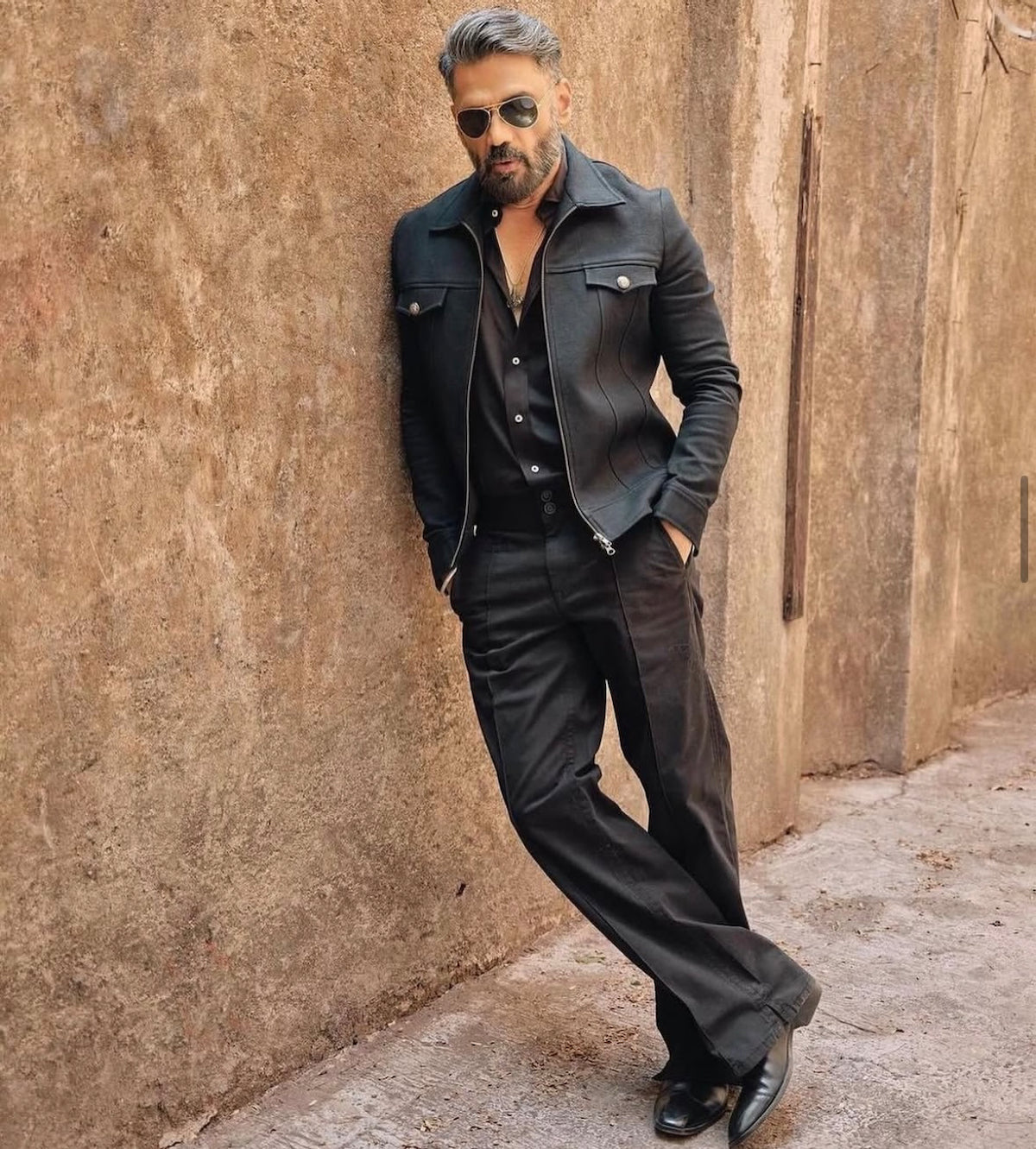 Sunil Shetty In Balance By Rohit Bal Matka Silk Jacket