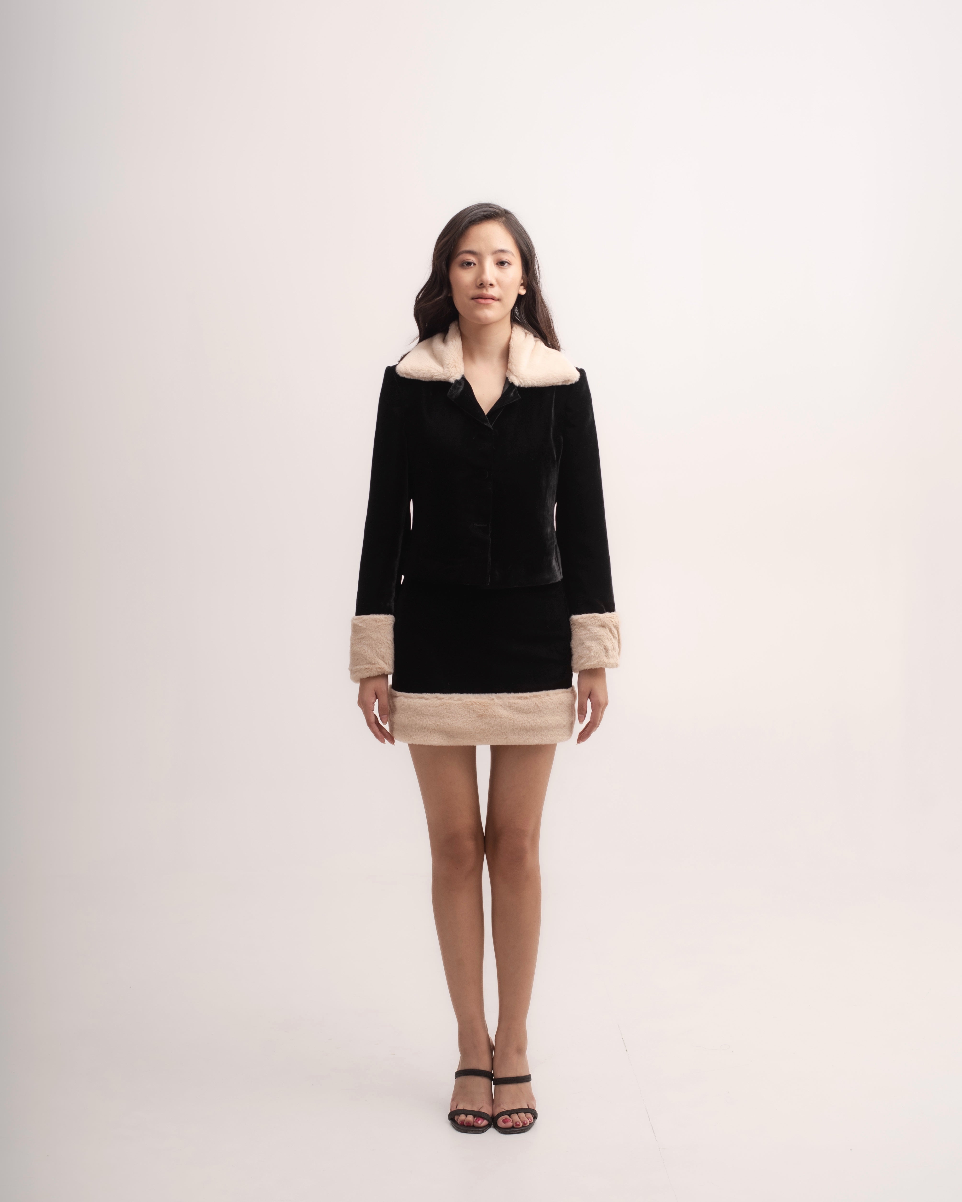 Silk-velvet fur jacket