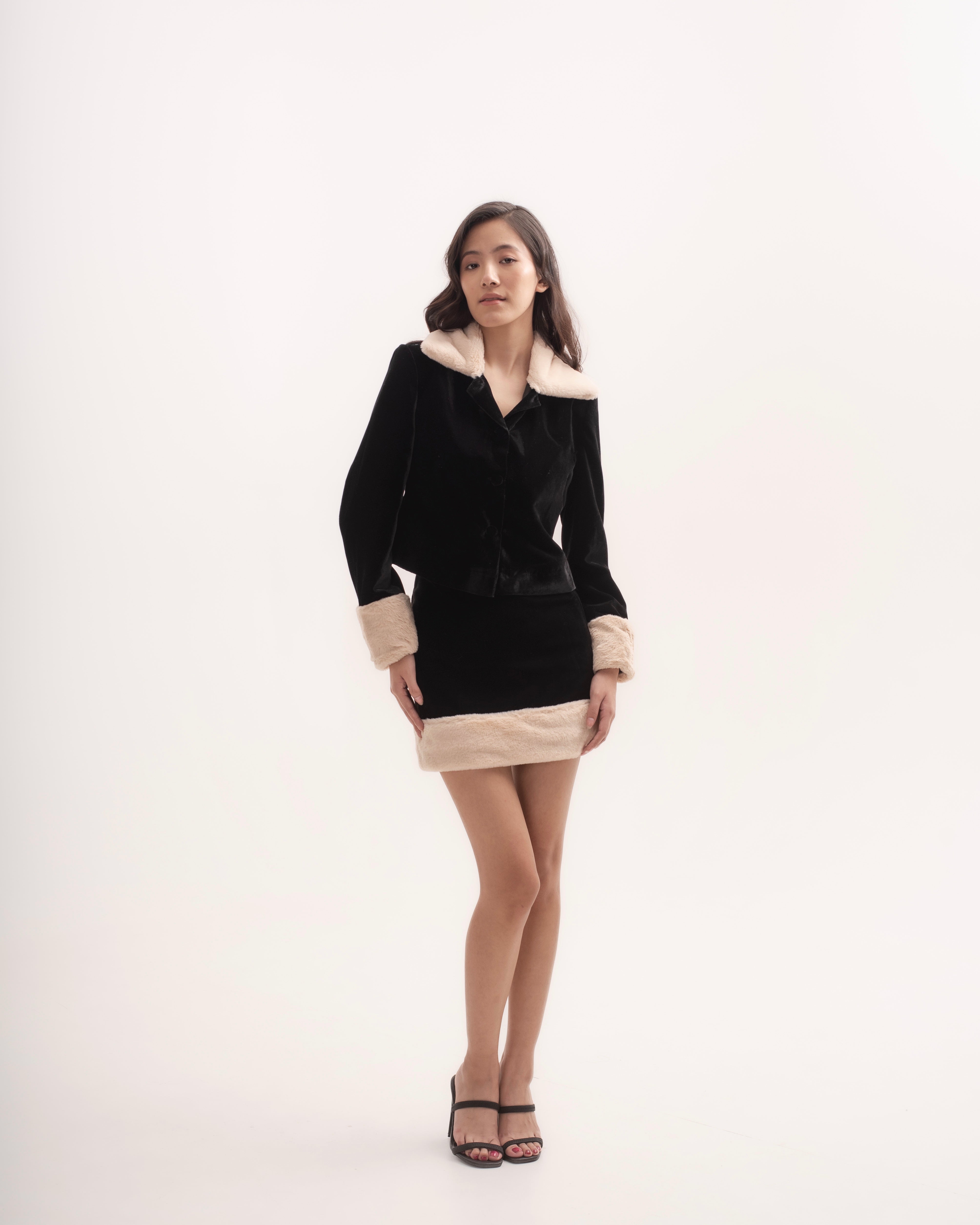 Silk-velvet fur jacket