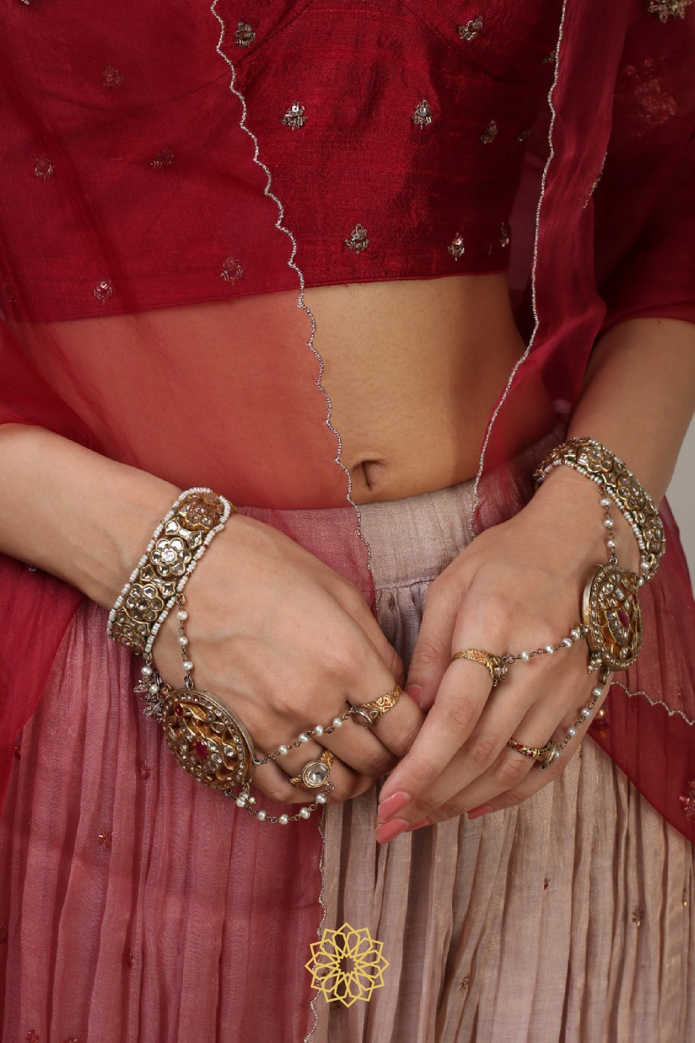 ISHKA EMBROIDERED TISSUE LEHENGA