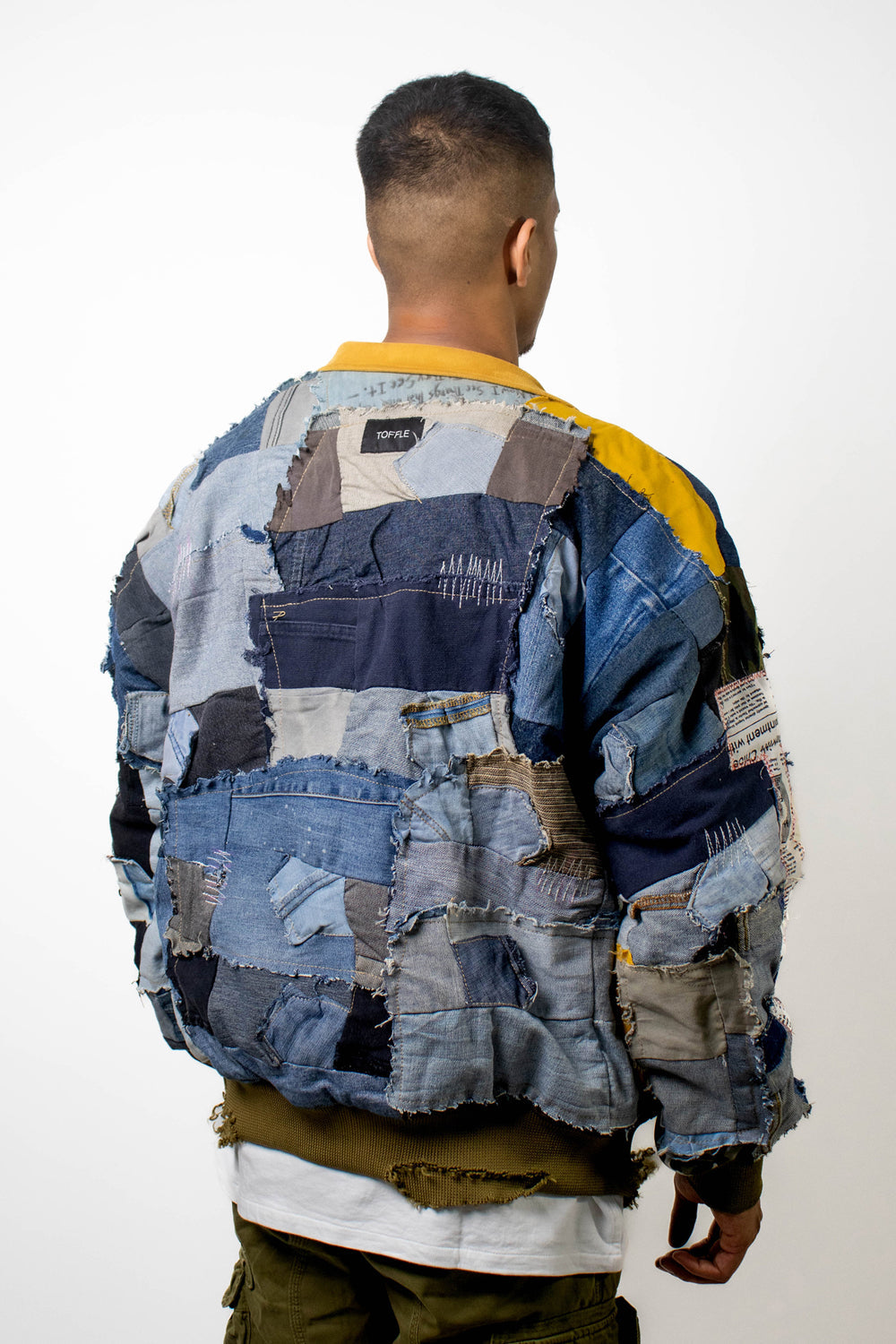 Denim Upcycled Jacket - Auraya Fashion 