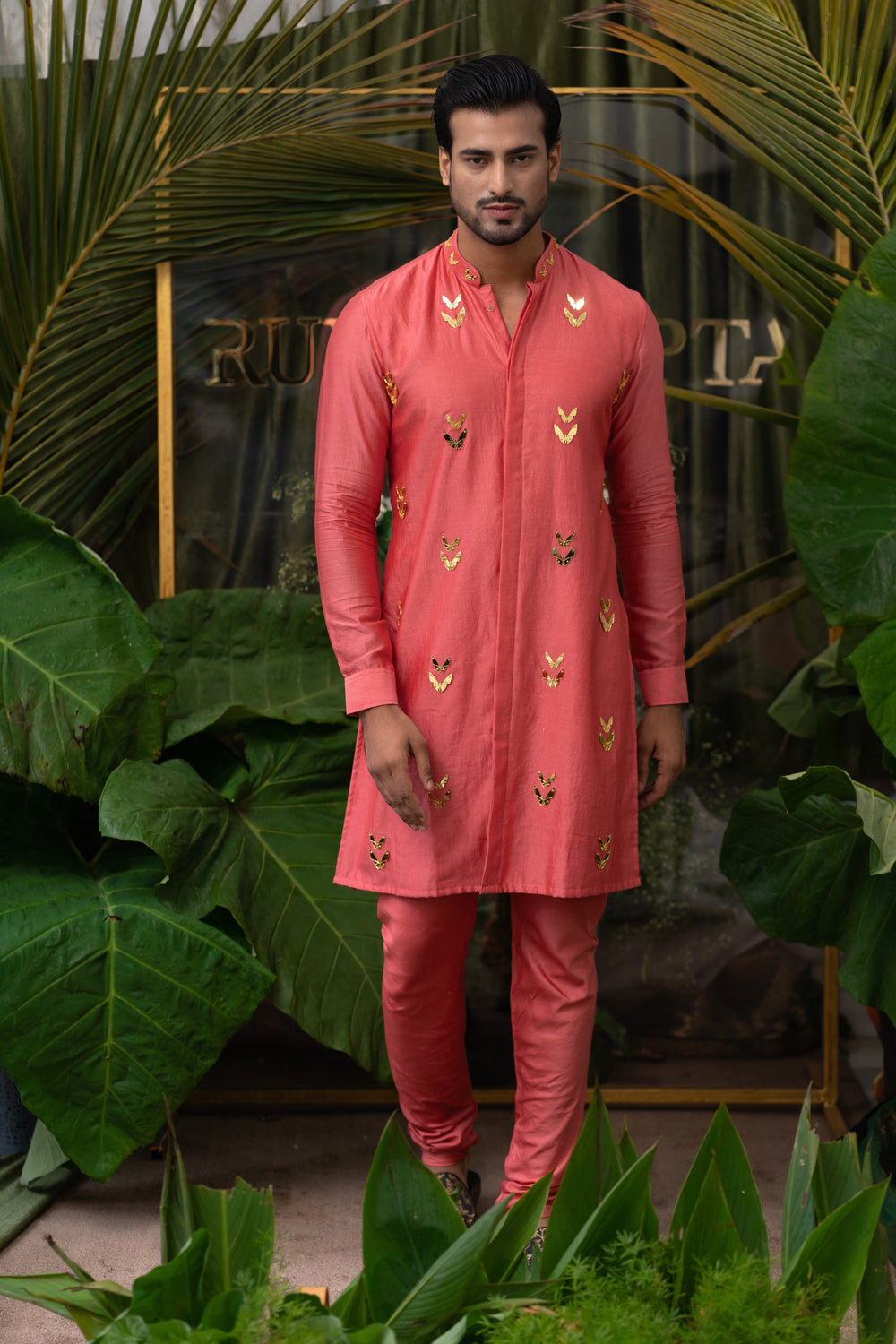 Carrot Coralmoth Embroidered Kurta Set