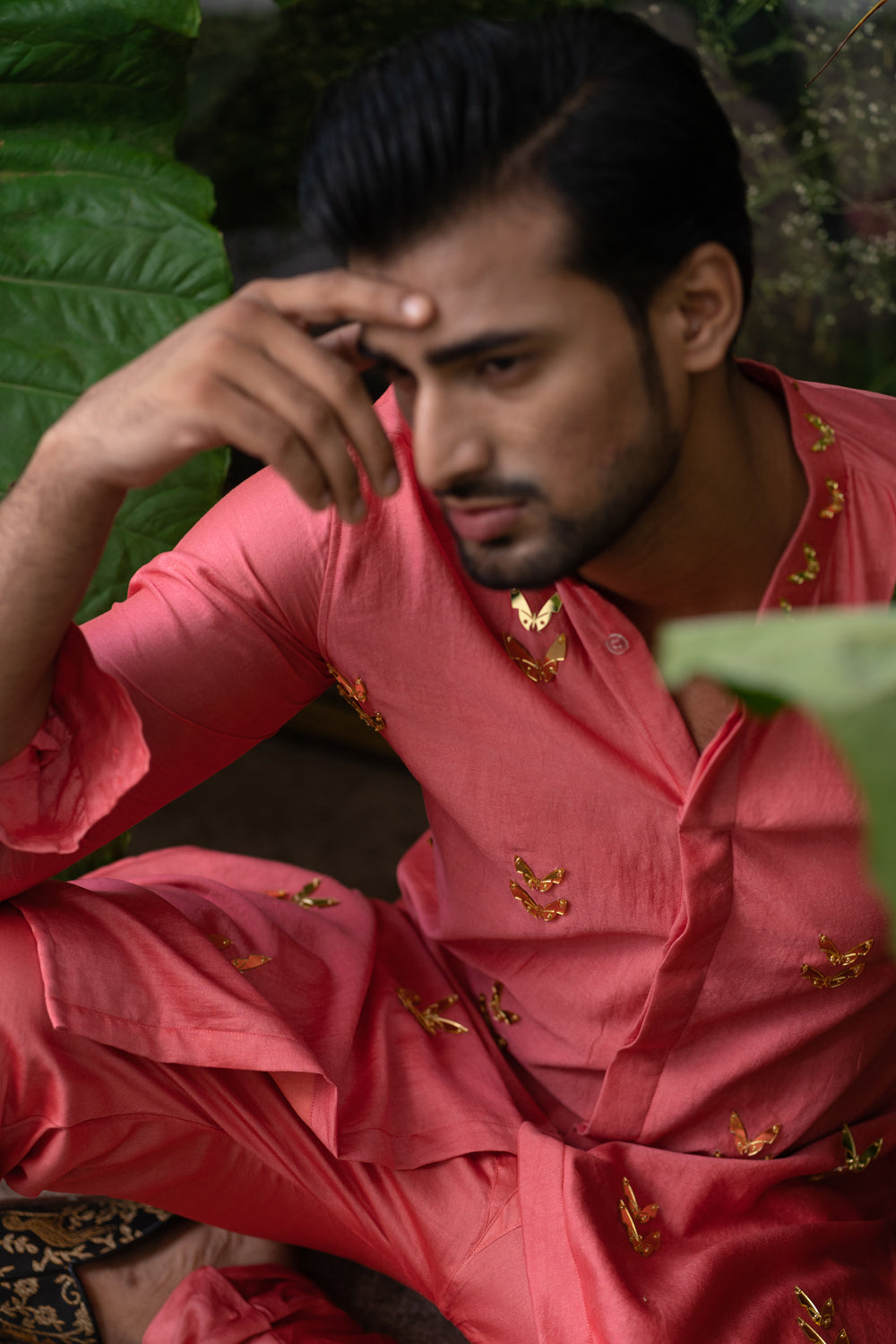 Carrot Coralmoth Embroidered Kurta Set