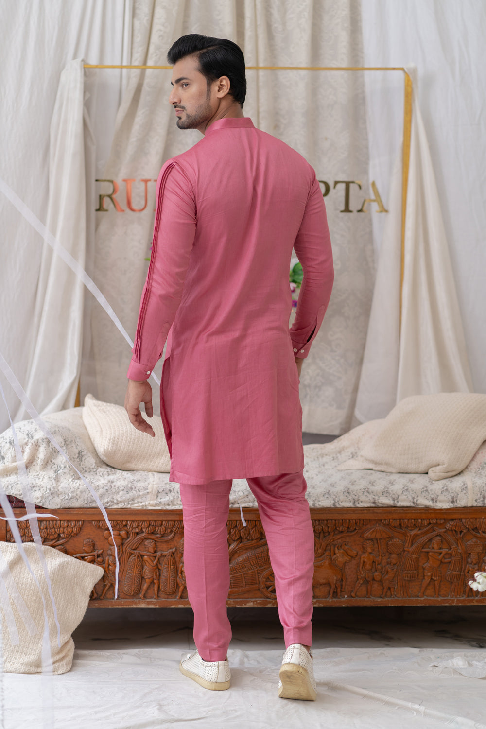 Onion Pinksolid Kurta Set - Auraya Fashion -  - #tag1# - #tag2# - #tag3# - #tag3#