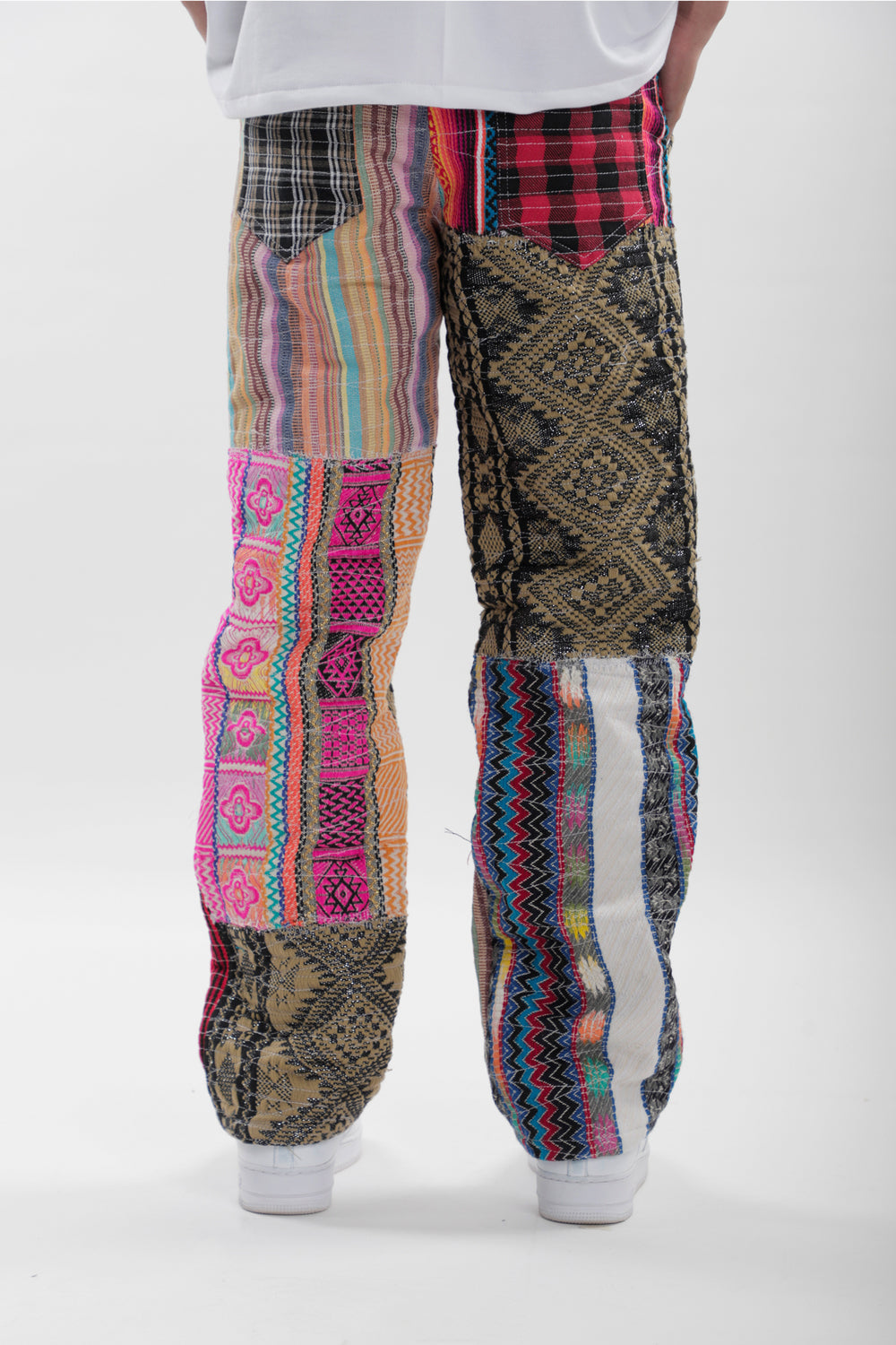 Ethnic Patchwork Jeans - Auraya Fashion 