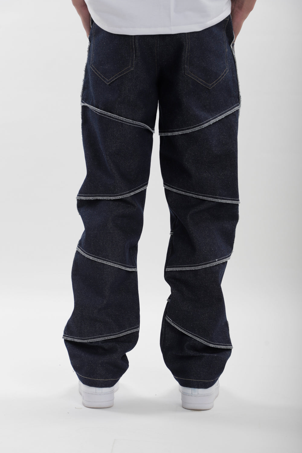 Scratched Denim Jeans - Auraya Fashion 