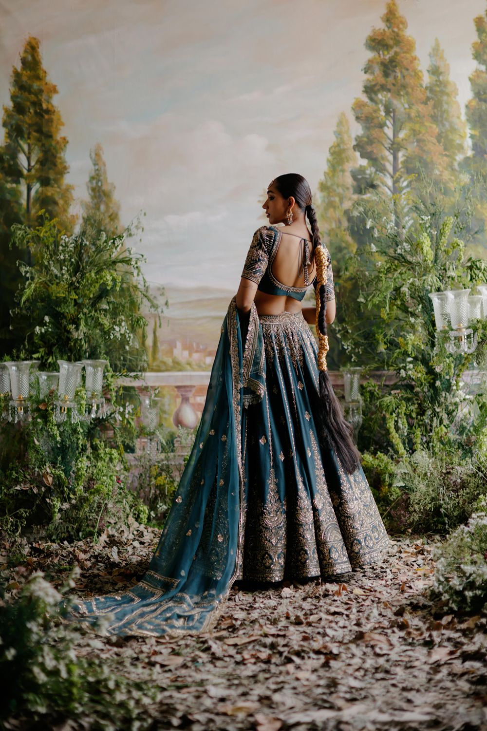 Dark Green Lehenga Set - Auraya Fashion 