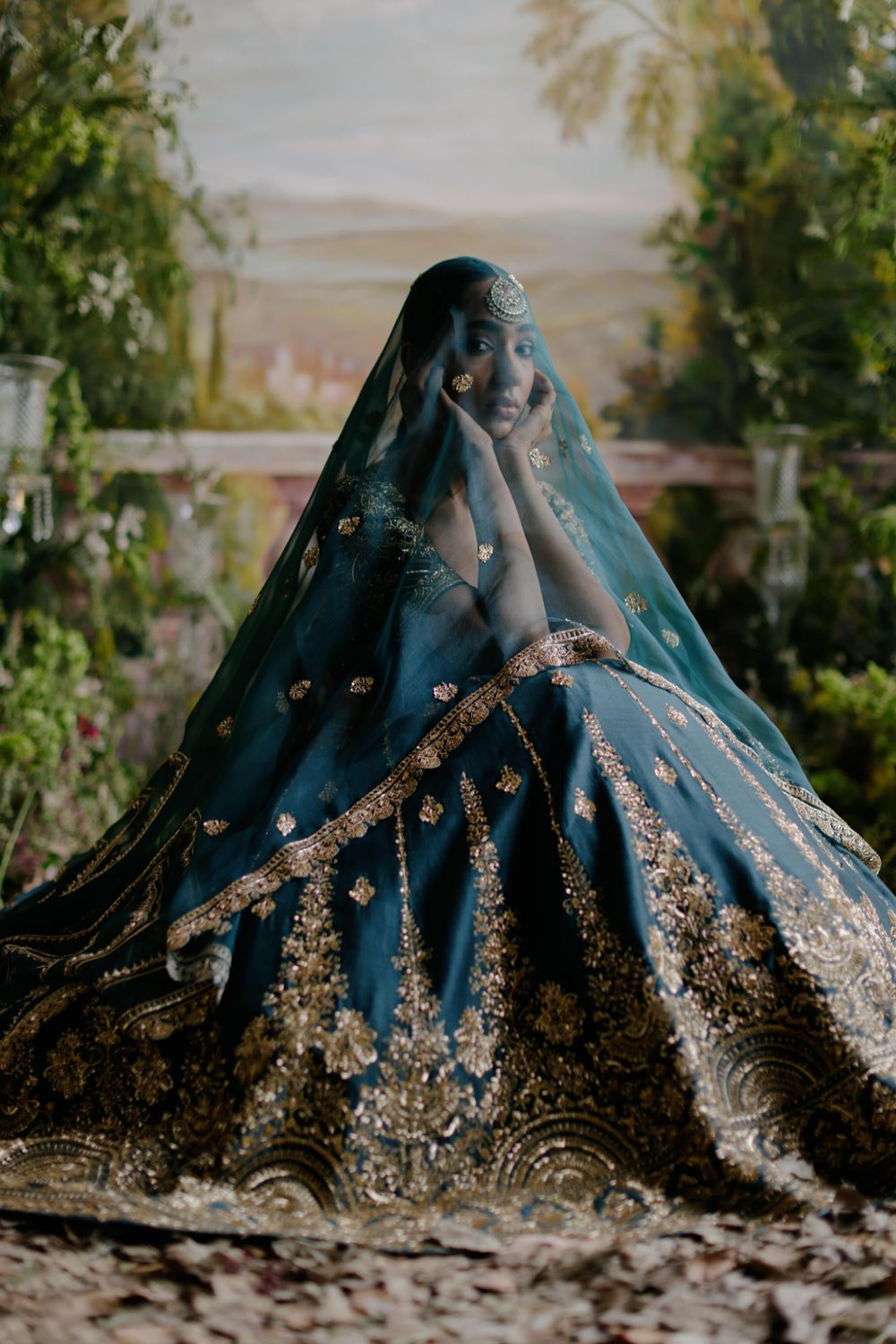 Dark Green Lehenga Set - Auraya Fashion 