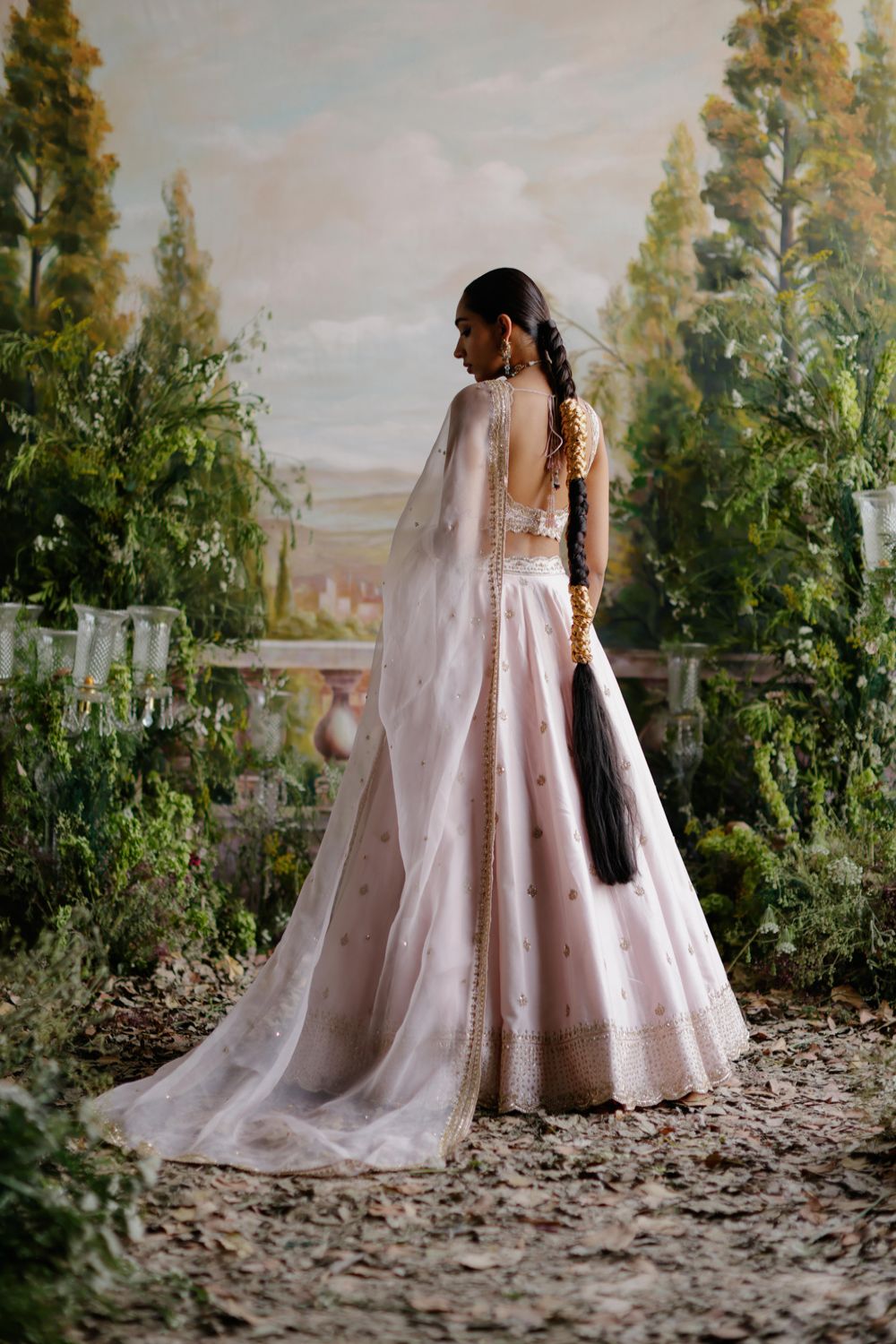 Baby Pink Lehenga Set - Auraya Fashion 