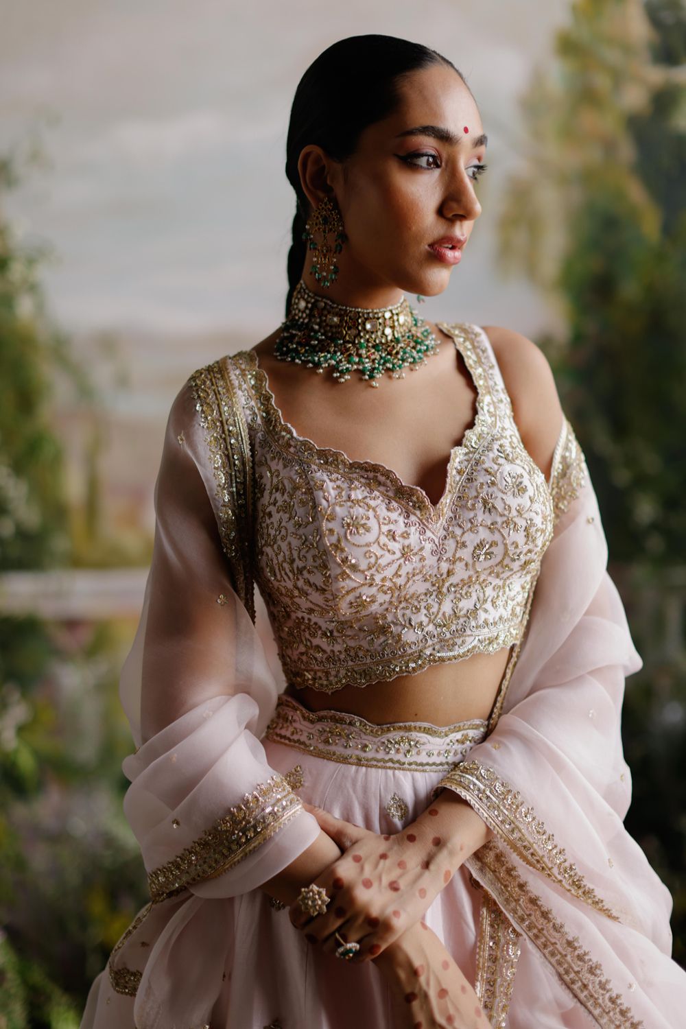 light pink dress jewellery Baby Pink Colour Dress Jewellery Combination