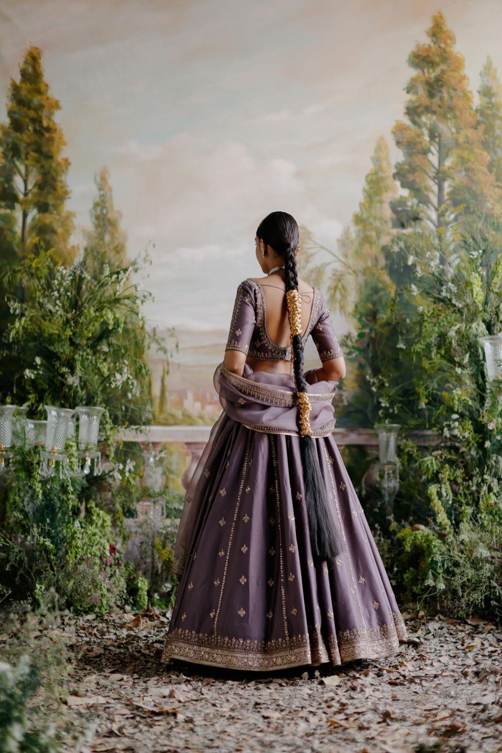 Antique Violet Lehenga Set - Auraya Fashion 
