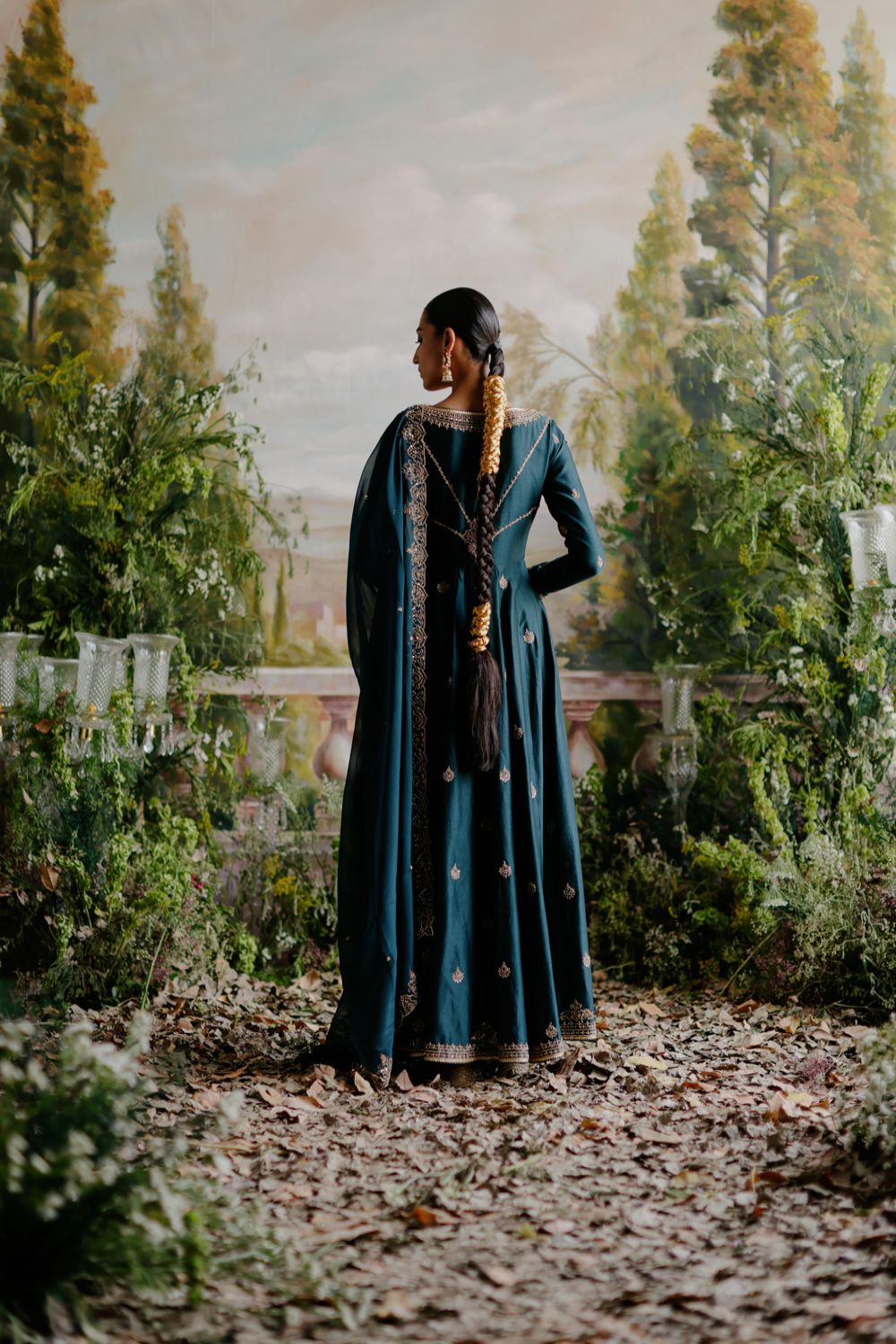 Dark Green Jacket Set - Auraya Fashion 