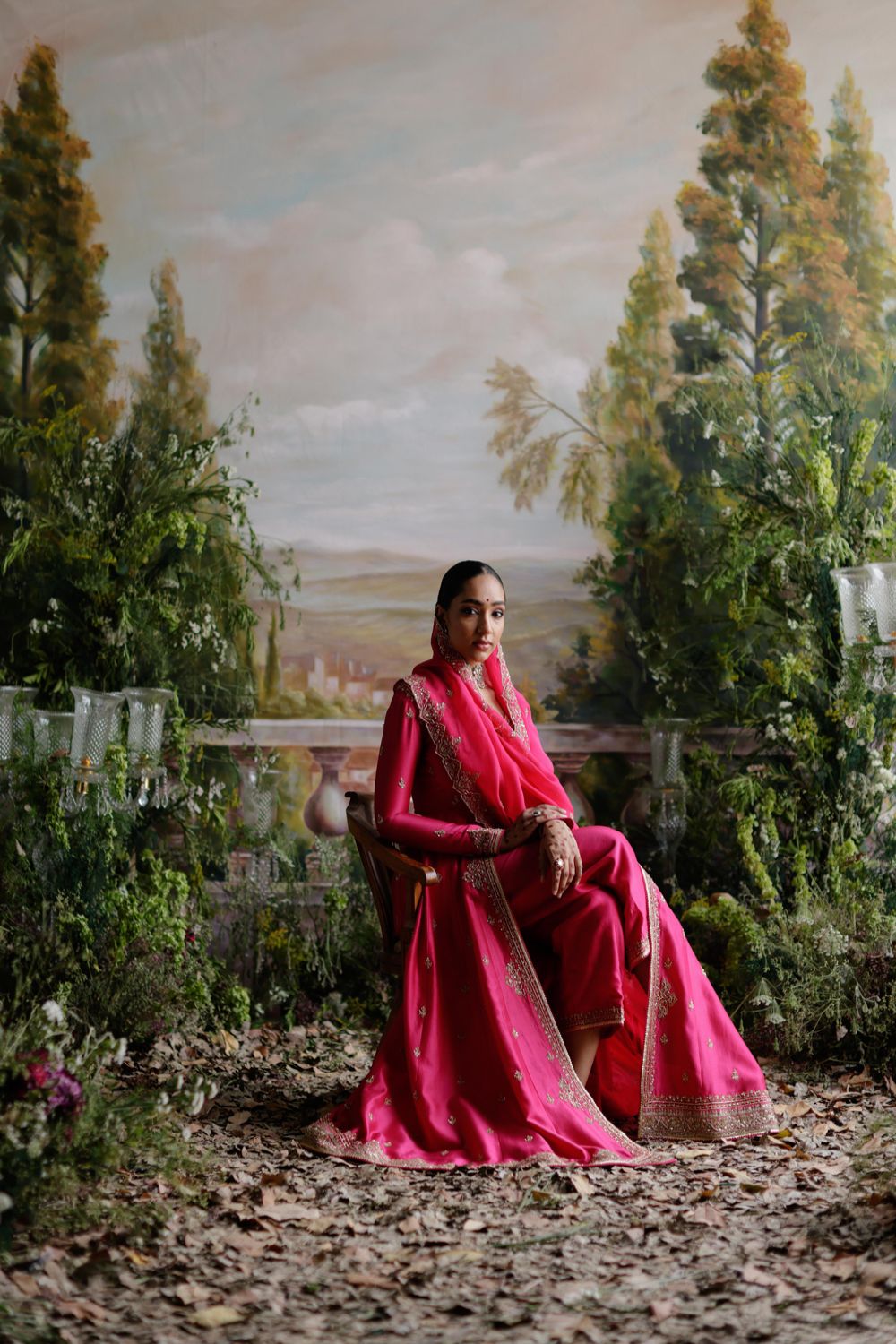 Hot Pink Jacket Set - Auraya Fashion 