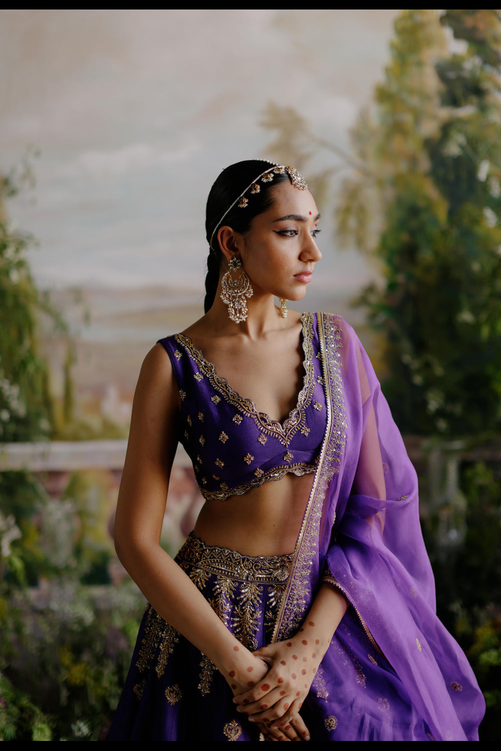 Purple Lehenga Set - Auraya Fashion 