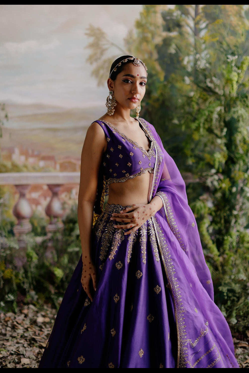 Purple Lehenga Set - Auraya Fashion 